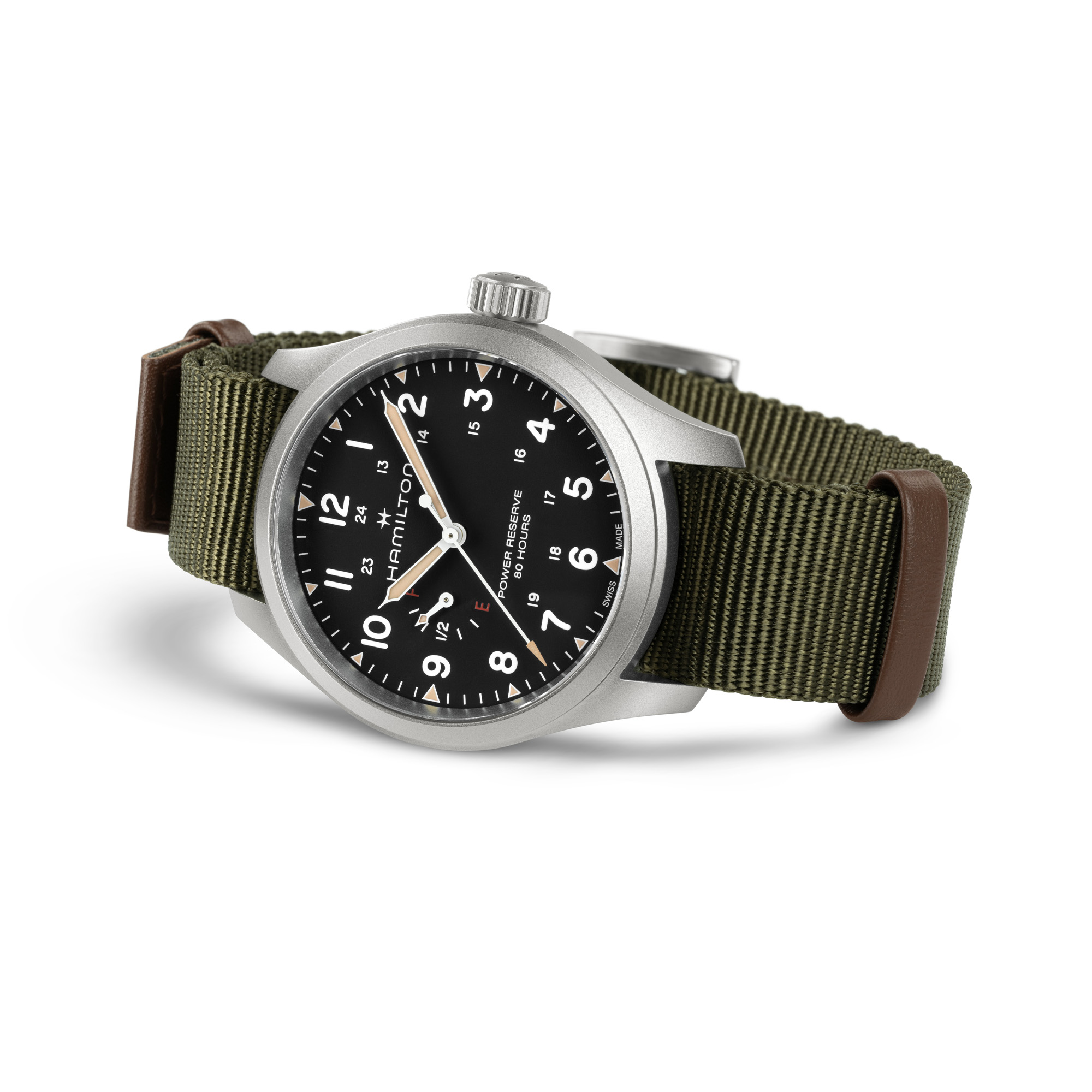 Hamilton Khaki Field Mechanical Power Reserve Black Dial 40mm Image 2 La Mine d'Or Moncton, NB