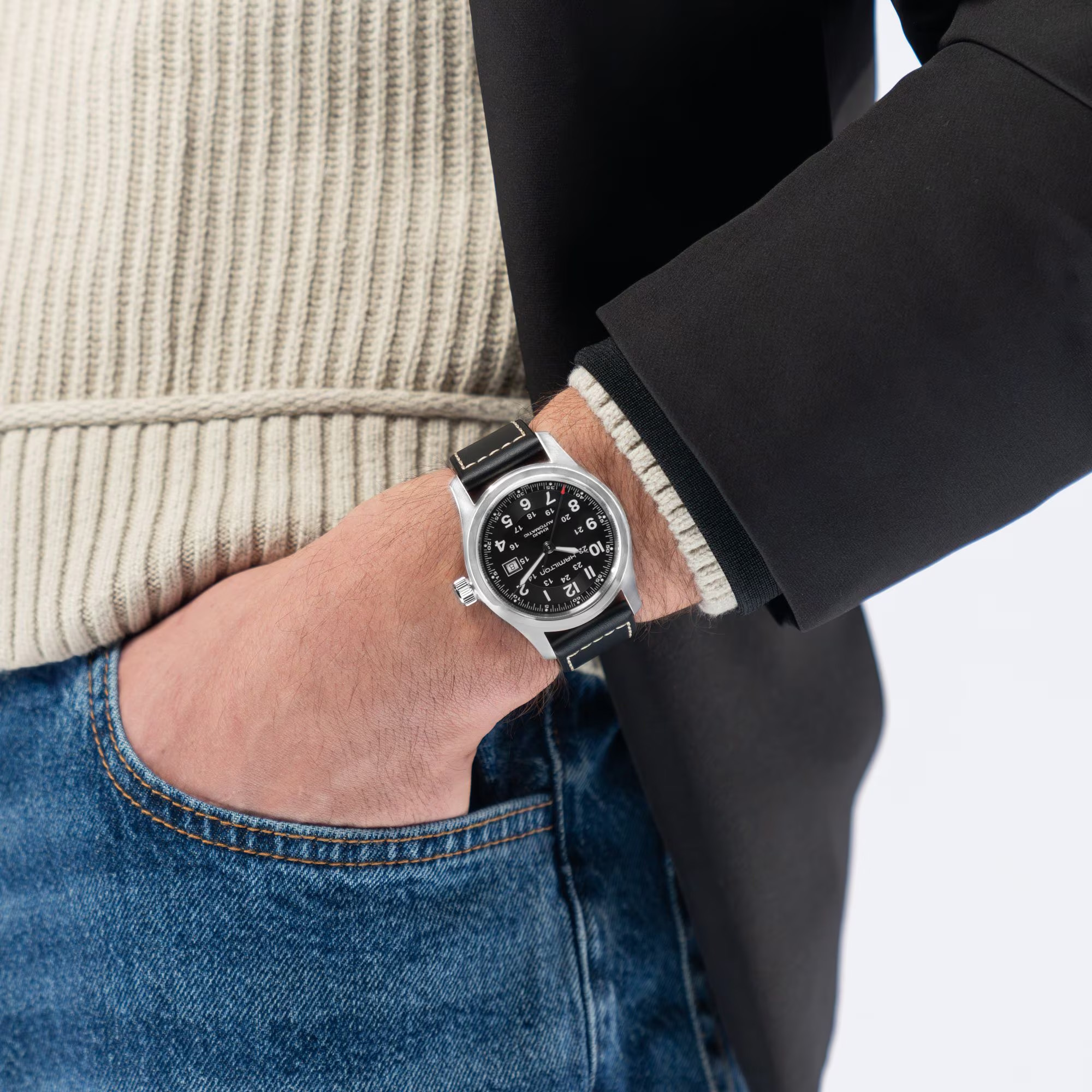 Hamilton Khaki Field Automatic Watch Black Dial 42mm Image 4 La Mine d'Or Moncton, NB