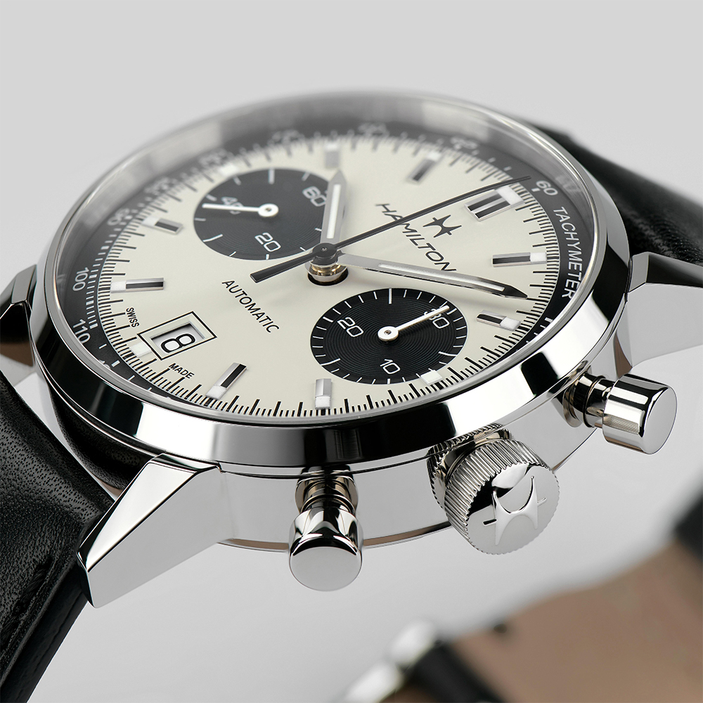 Hamilton American Classic Intra-Matic Chrono Watch White Dial 40mm Image 4 La Mine d'Or Moncton, NB