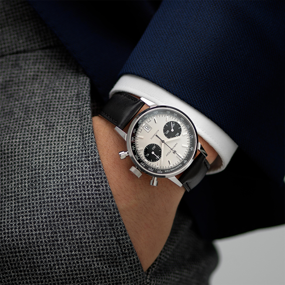 Hamilton American Classic Intra-Matic Chrono Watch White Dial 40mm Image 5 La Mine d'Or Moncton, NB