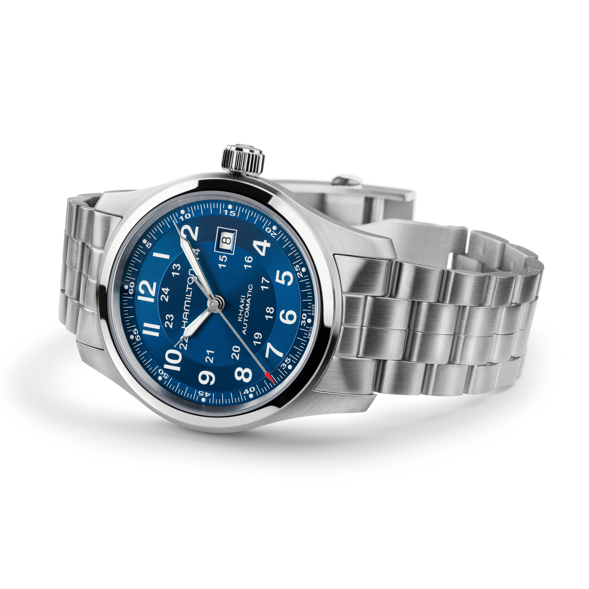Hamilton Khaki Field Automatic Watch Blue Dial 42mm Image 2 La Mine d'Or Moncton, NB