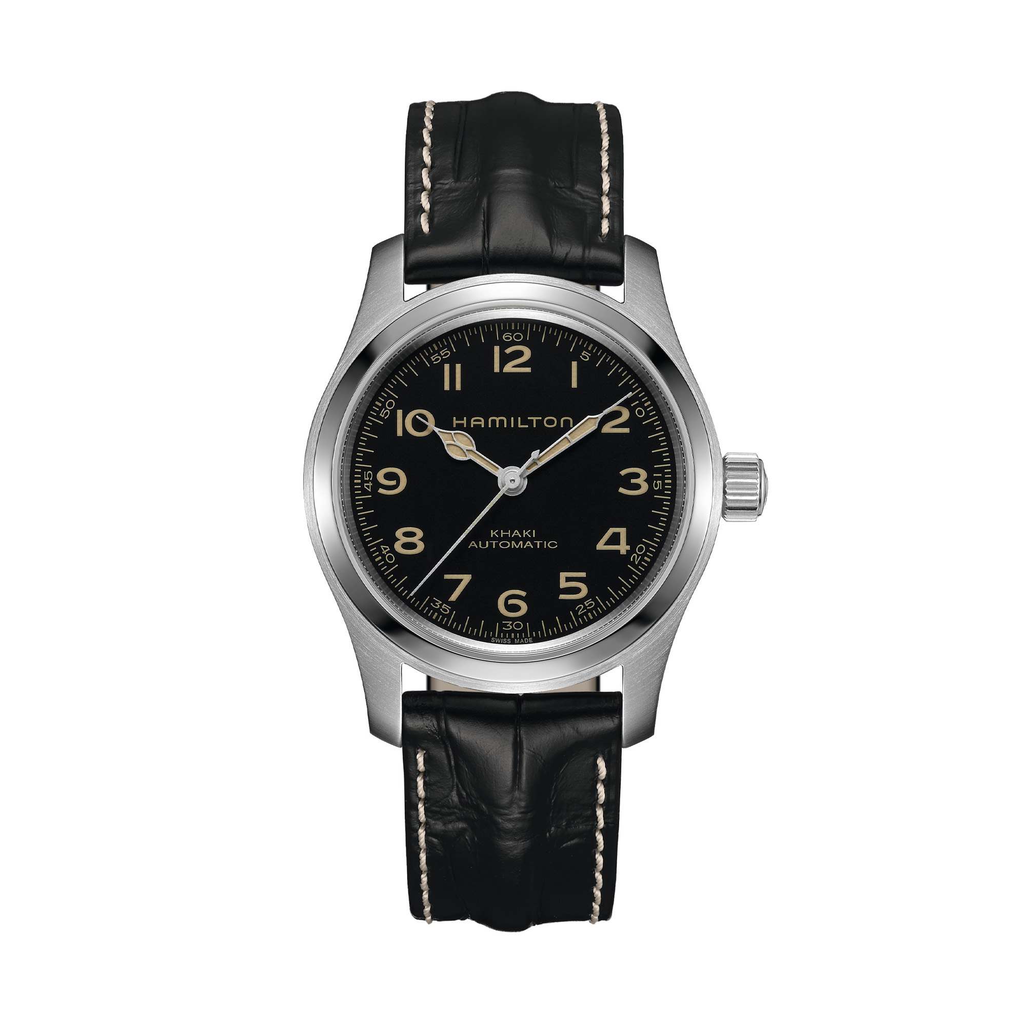 Hamilton Khaki Field Murph Auto Black Dial Bracelet Bundle 42mm La Mine d'Or Moncton, NB