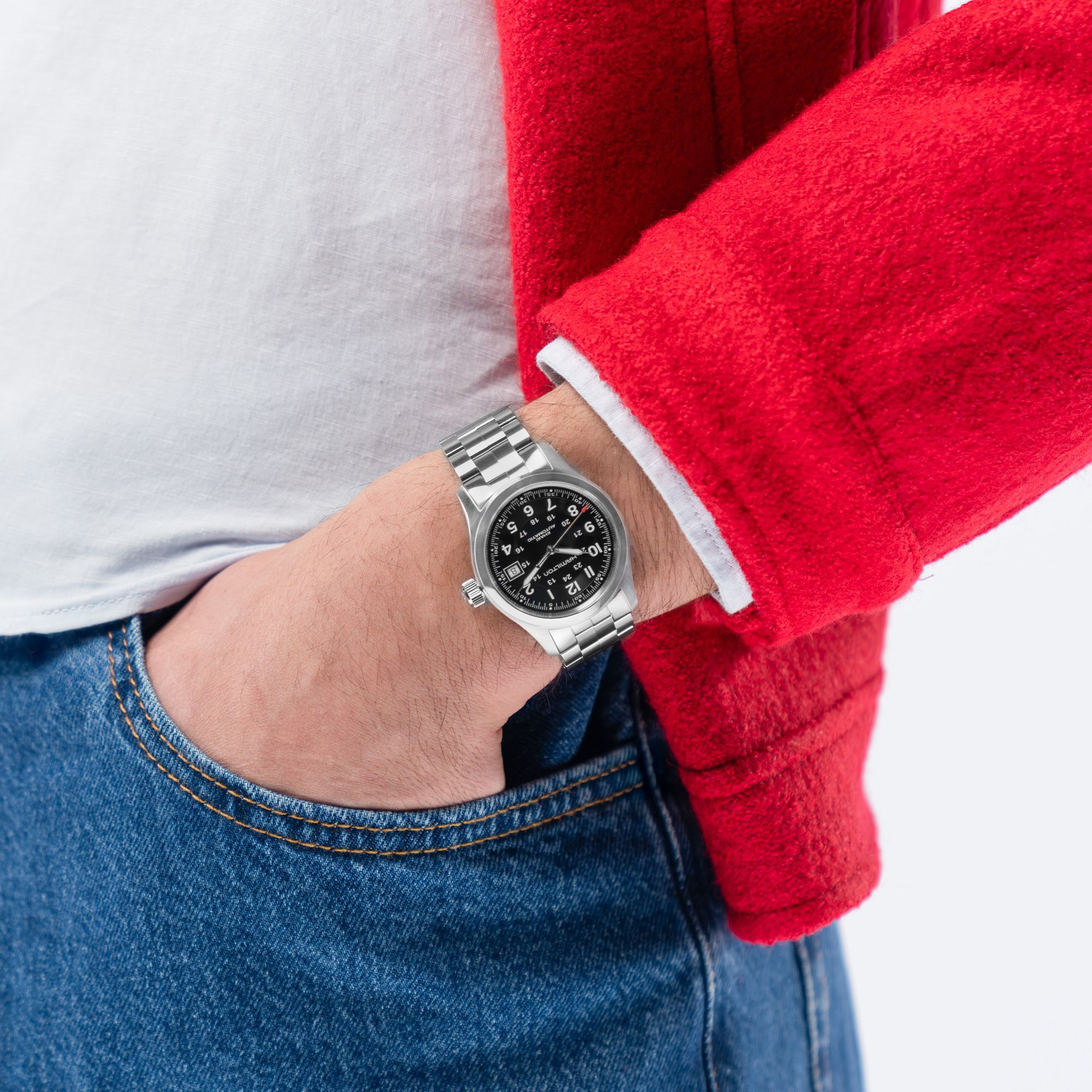 Hamilton Khaki Field Automatic Watch Black Dial 38mm Image 5 La Mine d'Or Moncton, NB