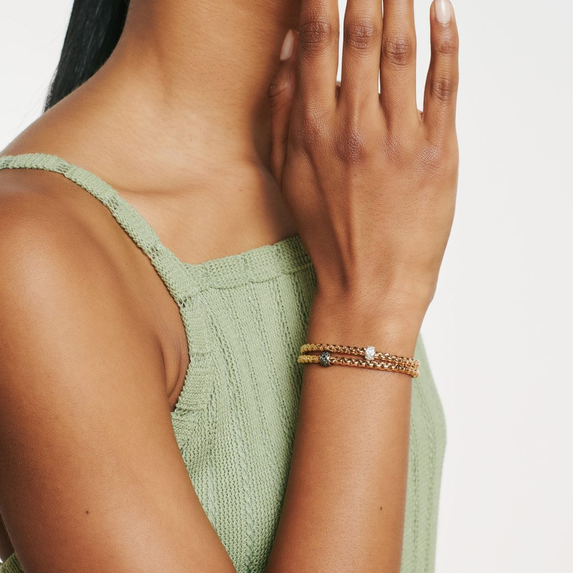 FOPE Eka Tiny Flex'it Bracelet with Diamonds Size M Image 5 La Mine d'Or Moncton, NB