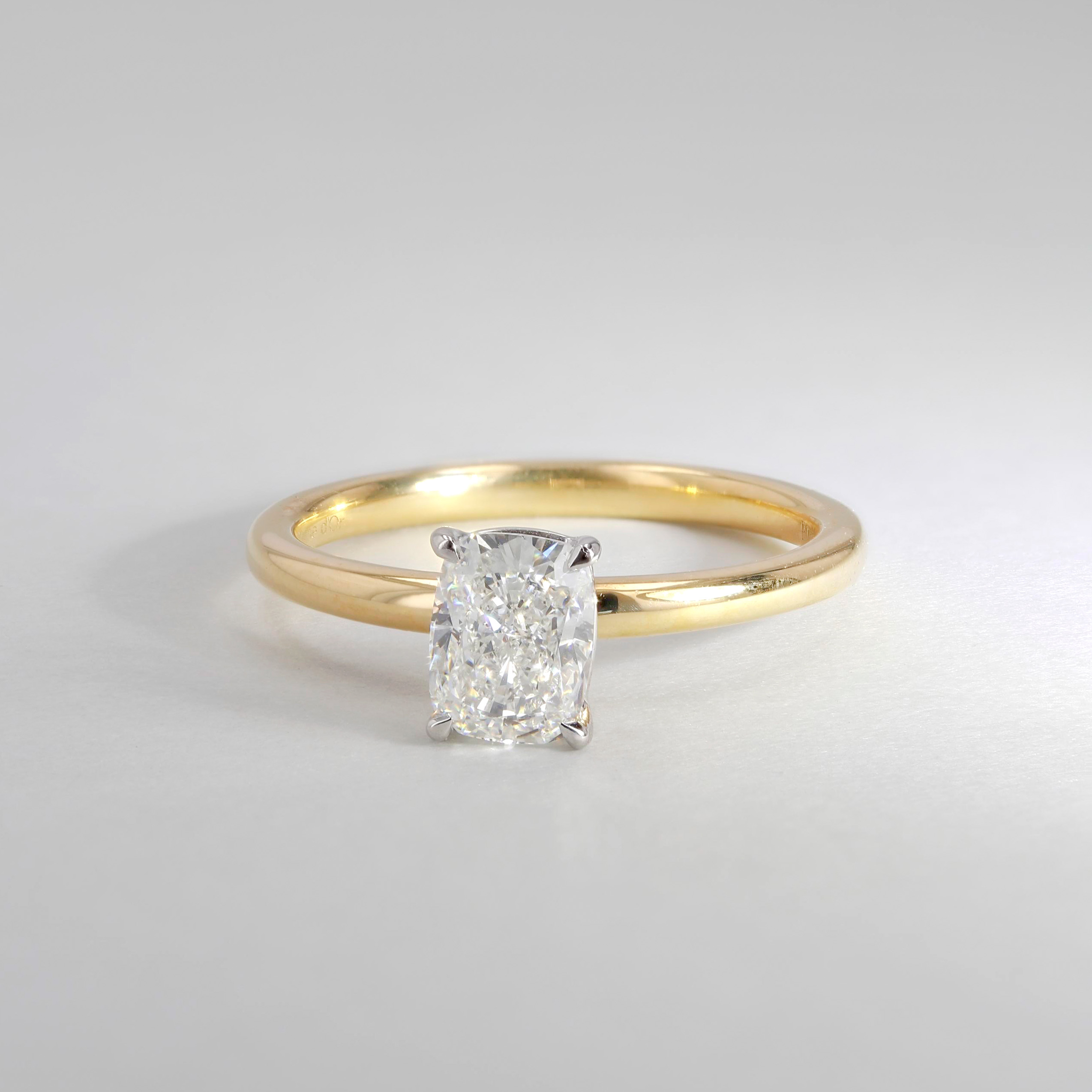 1.00ct Victoria Cushion Diamond Solitaire Engagement Ring Image 4 La Mine d'Or Moncton, NB