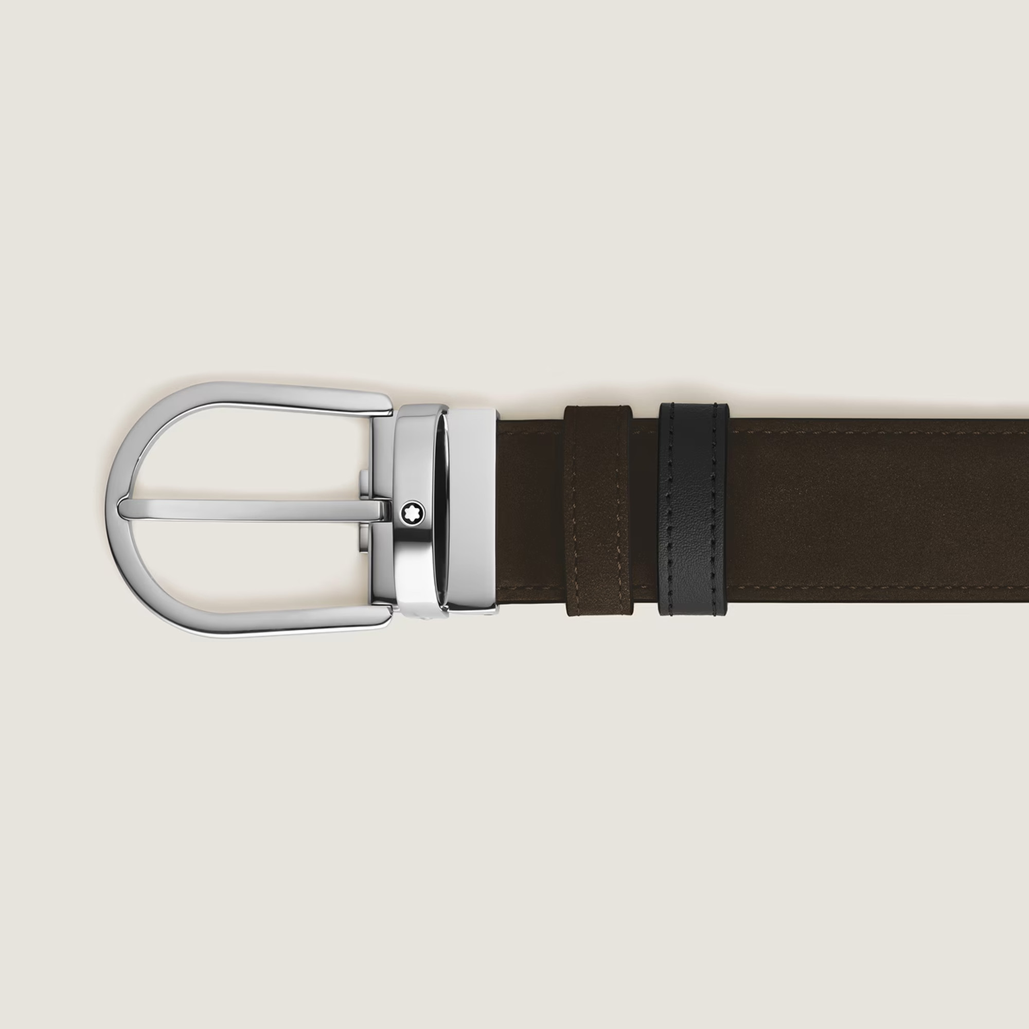 Montblanc Horseshoe 35mm Reversible Suede Leather Belt Image 2 La Mine d'Or Moncton, NB