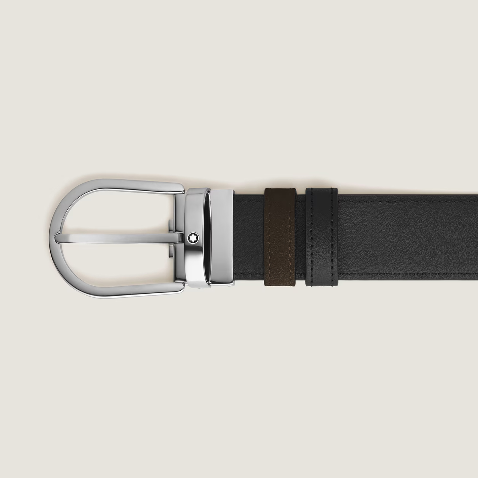 Montblanc Horseshoe 35mm Reversible Suede Leather Belt Image 3 La Mine d'Or Moncton, NB
