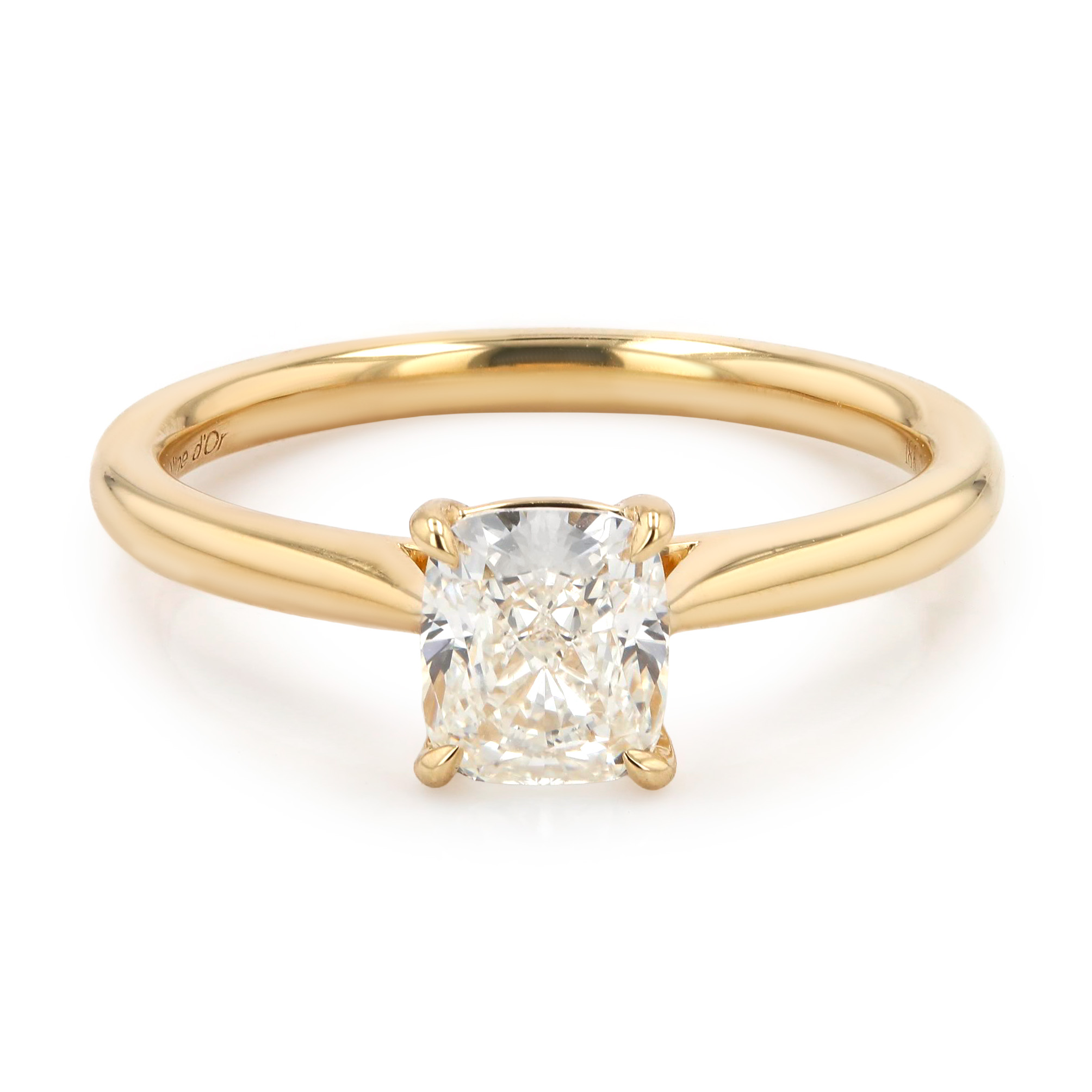 0.97ct Rio Cushion Diamond Solitaire Engagement Ring La Mine d'Or Moncton, NB