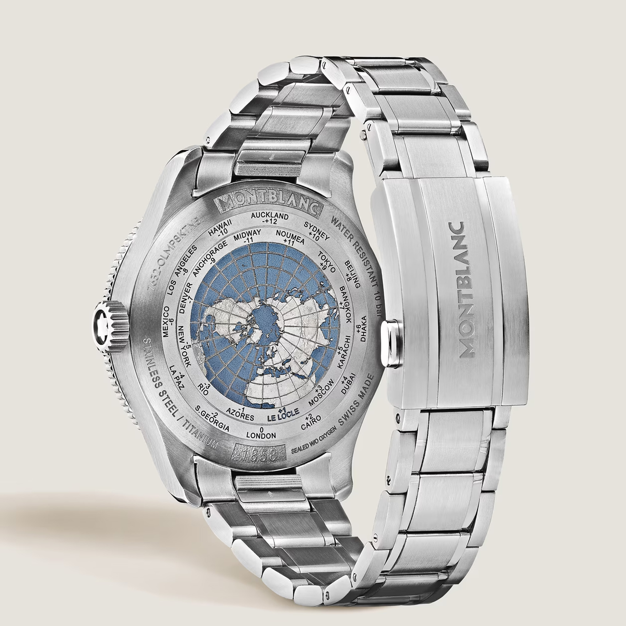 Montblanc 1858 GMT 0 Oxygen Automatic Blue Dial Image 4 La Mine d'Or Moncton, NB