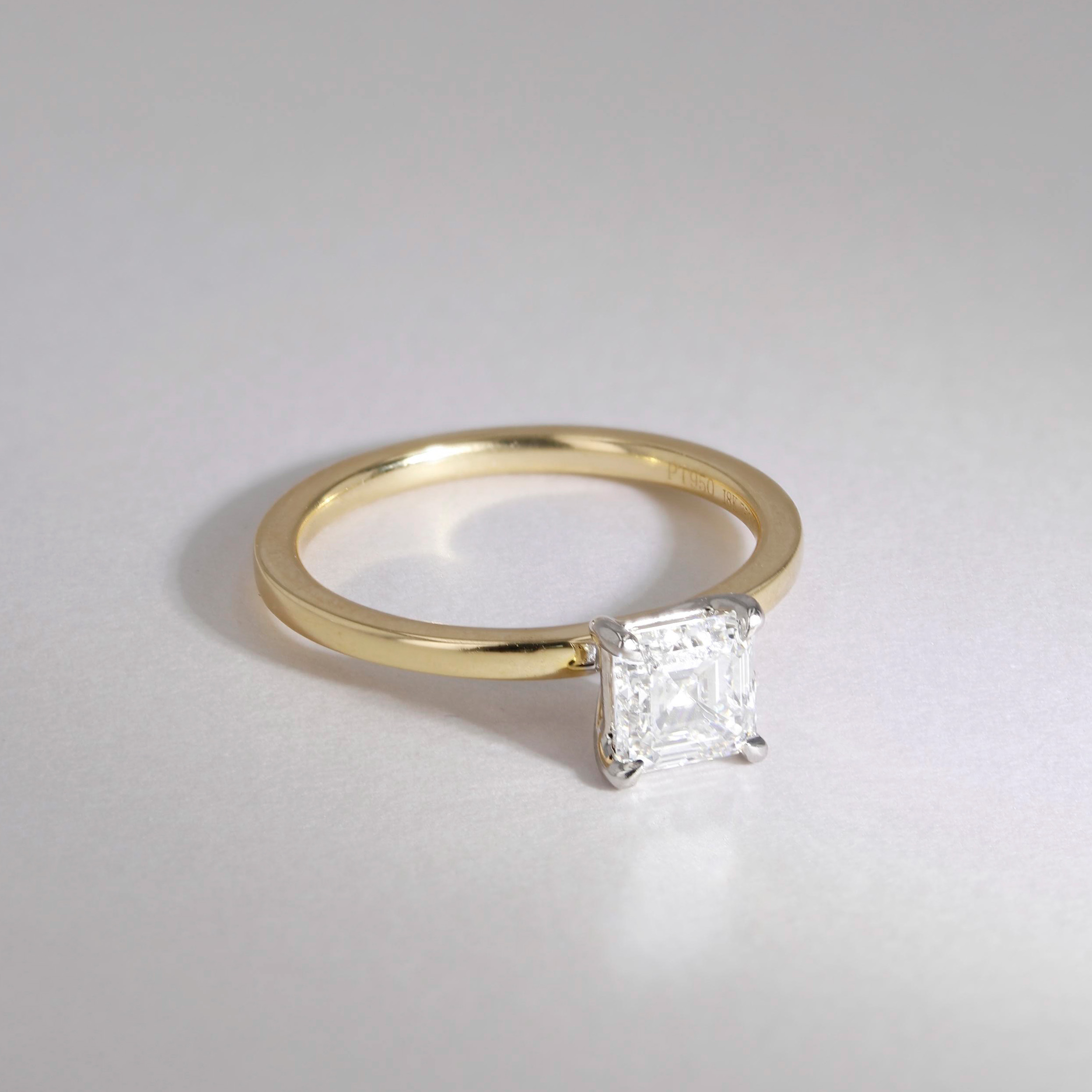 1.01ct Victoria Asscher Diamond Solitaire Engagement Ring Image 3 La Mine d'Or Moncton, NB