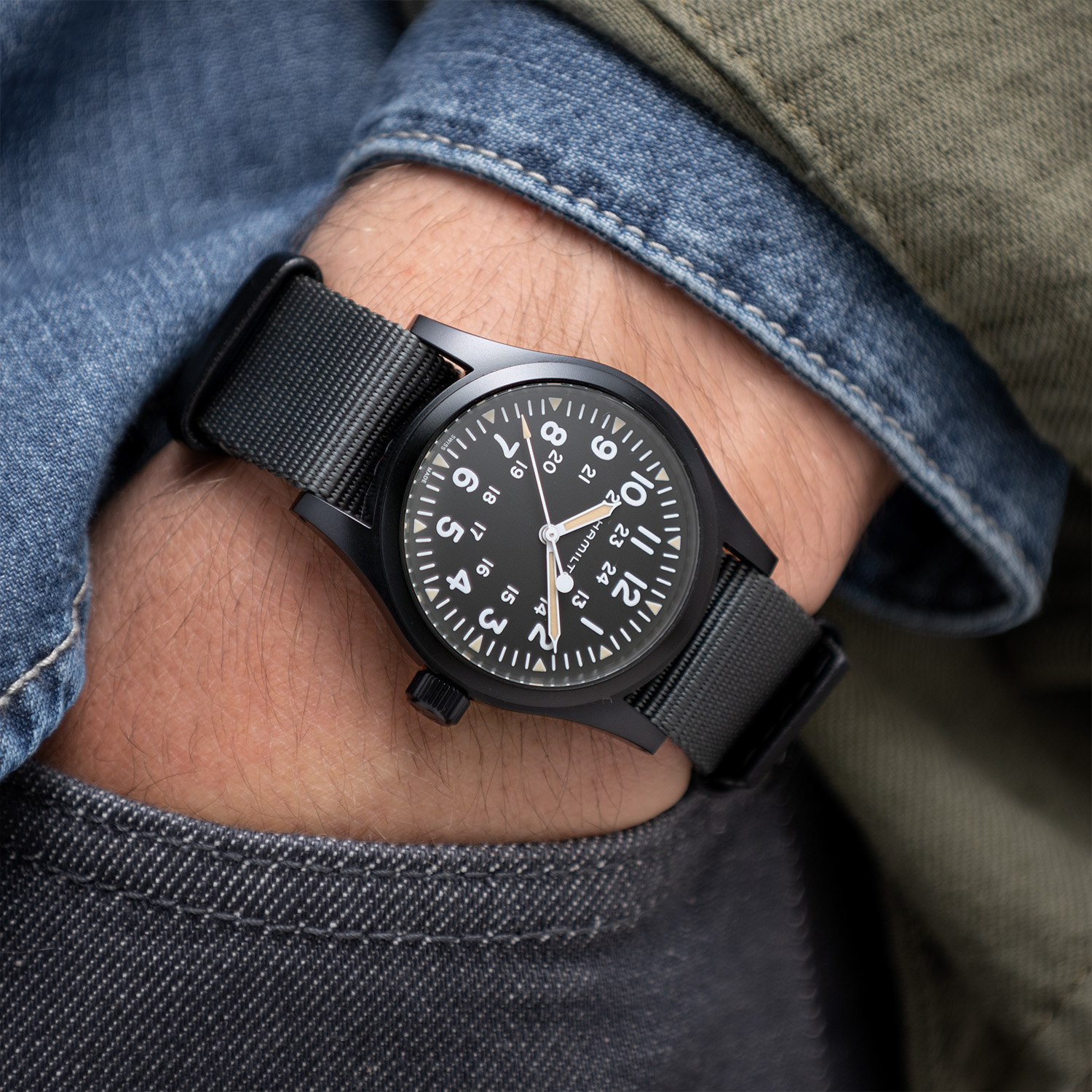 Hamilton Khaki Field Mechanical Black Dial 38mm Image 5 La Mine d'Or Moncton, NB