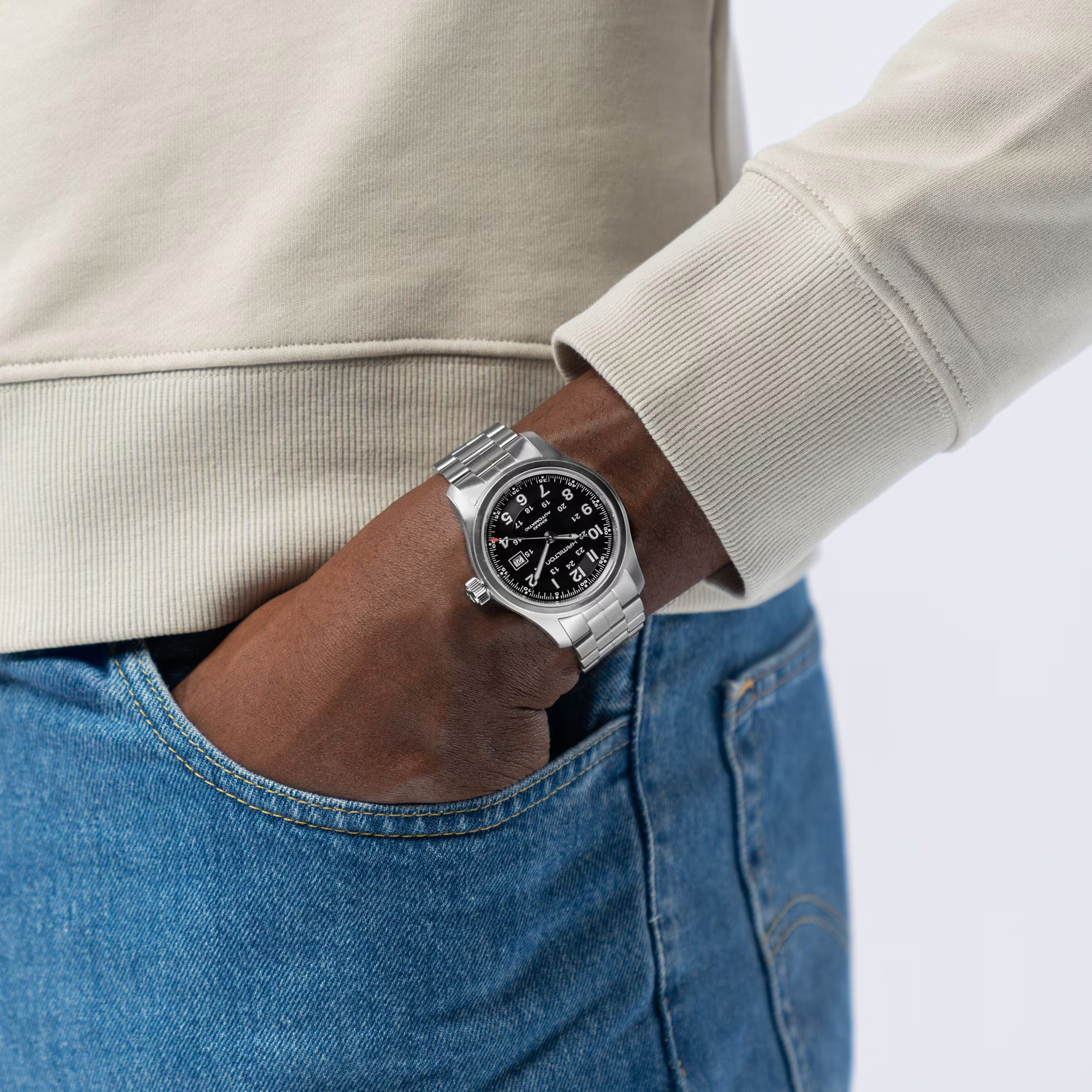Hamilton Khaki Field Automatic Watch Black Dial 42mm Image 4 La Mine d'Or Moncton, NB