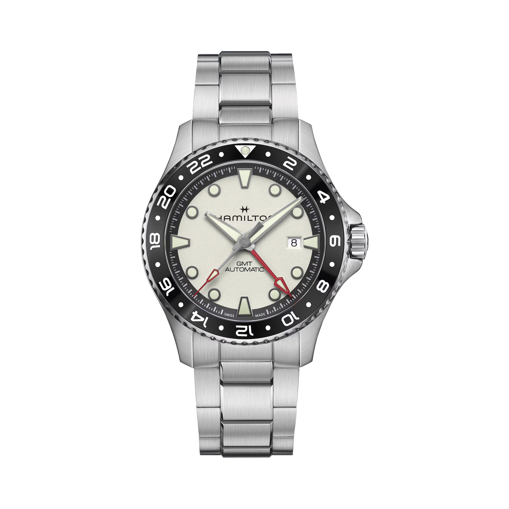 Hamilton Khaki Navy Scuba Automatic GMT Watch White Dial 43mm La Mine d'Or Moncton, NB