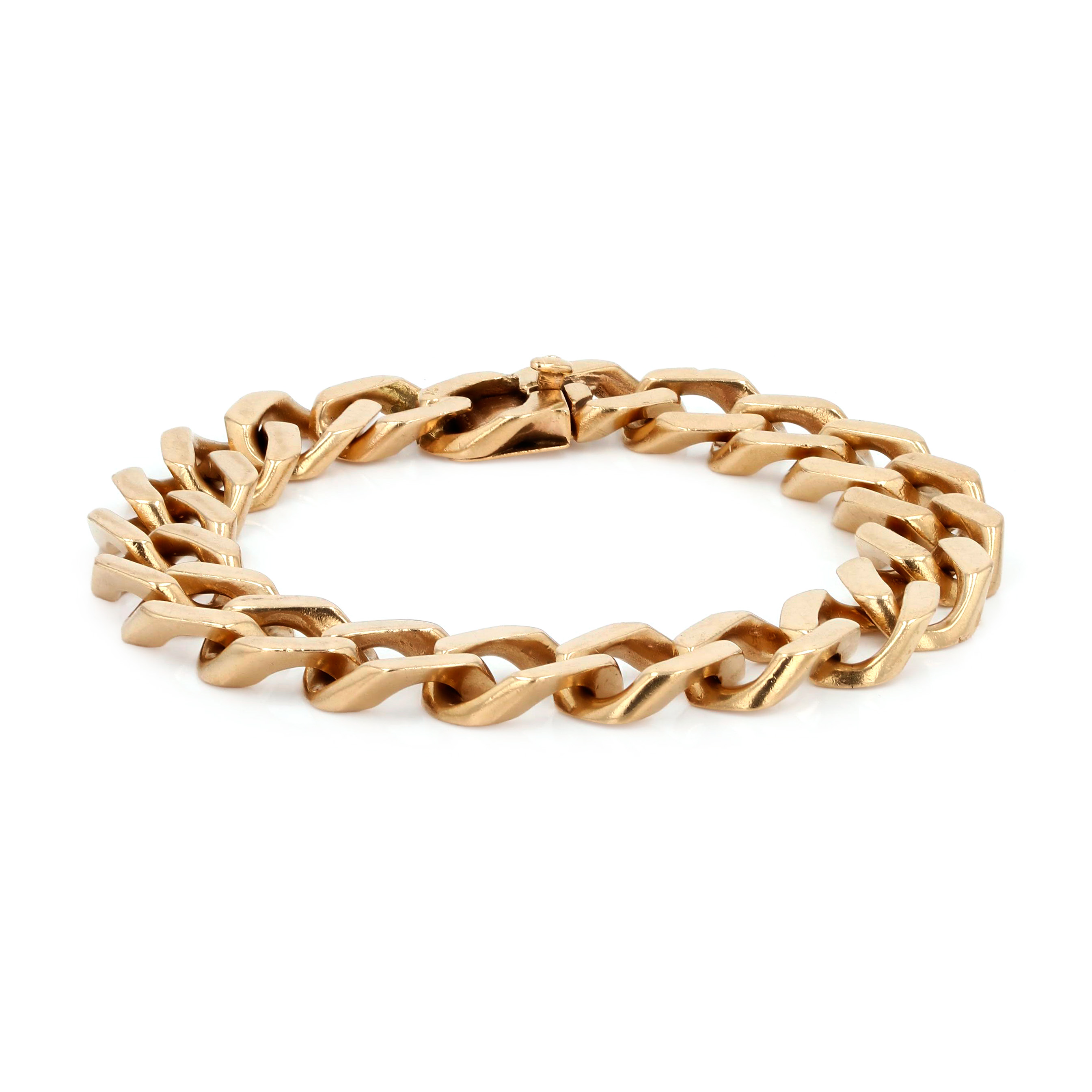 Estate 10kt Yellow Gold Gents Link Bracelet La Mine d'Or Moncton, NB