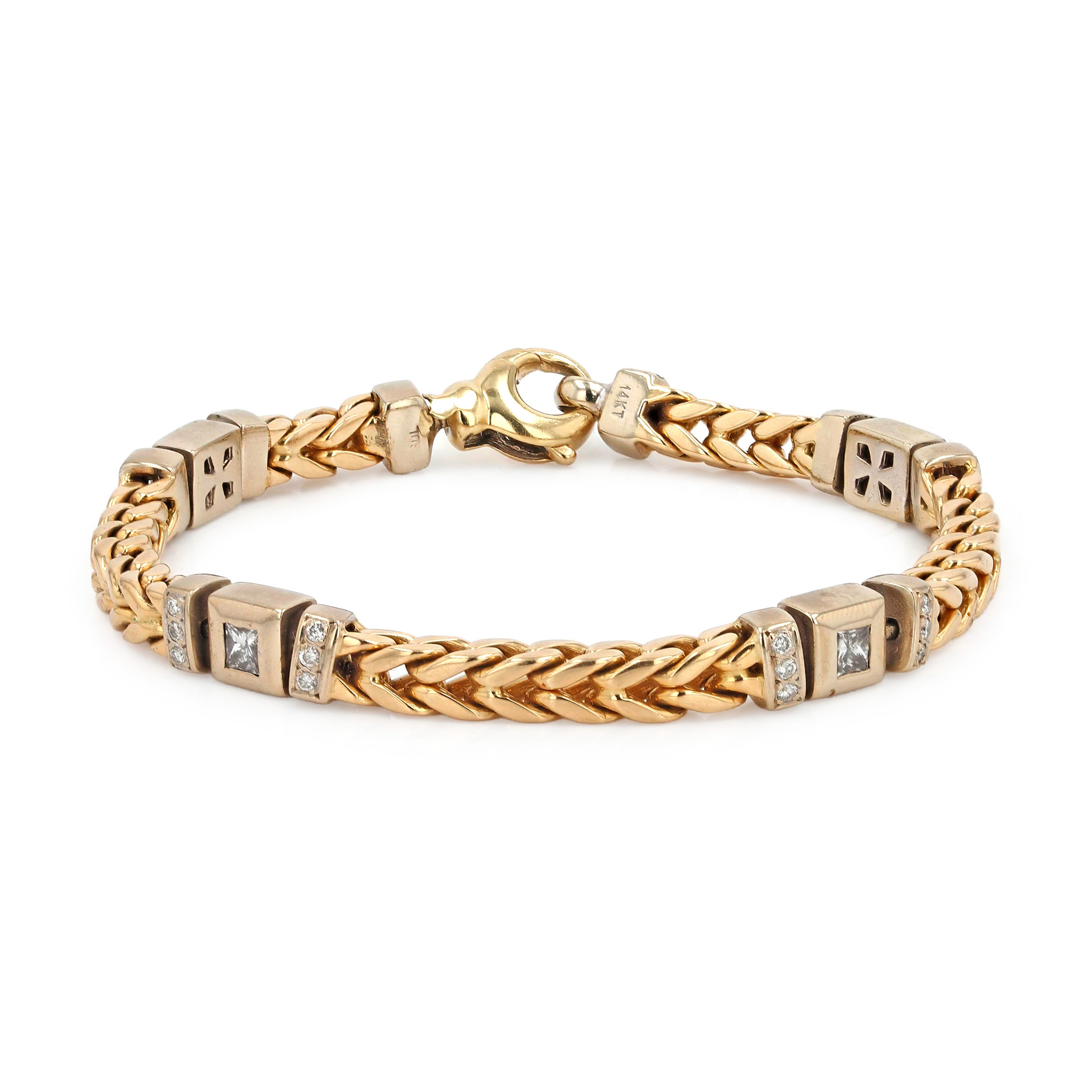 Estate Diamond Fashion Bracelet 14kt Yellow Gold La Mine d'Or Moncton, NB