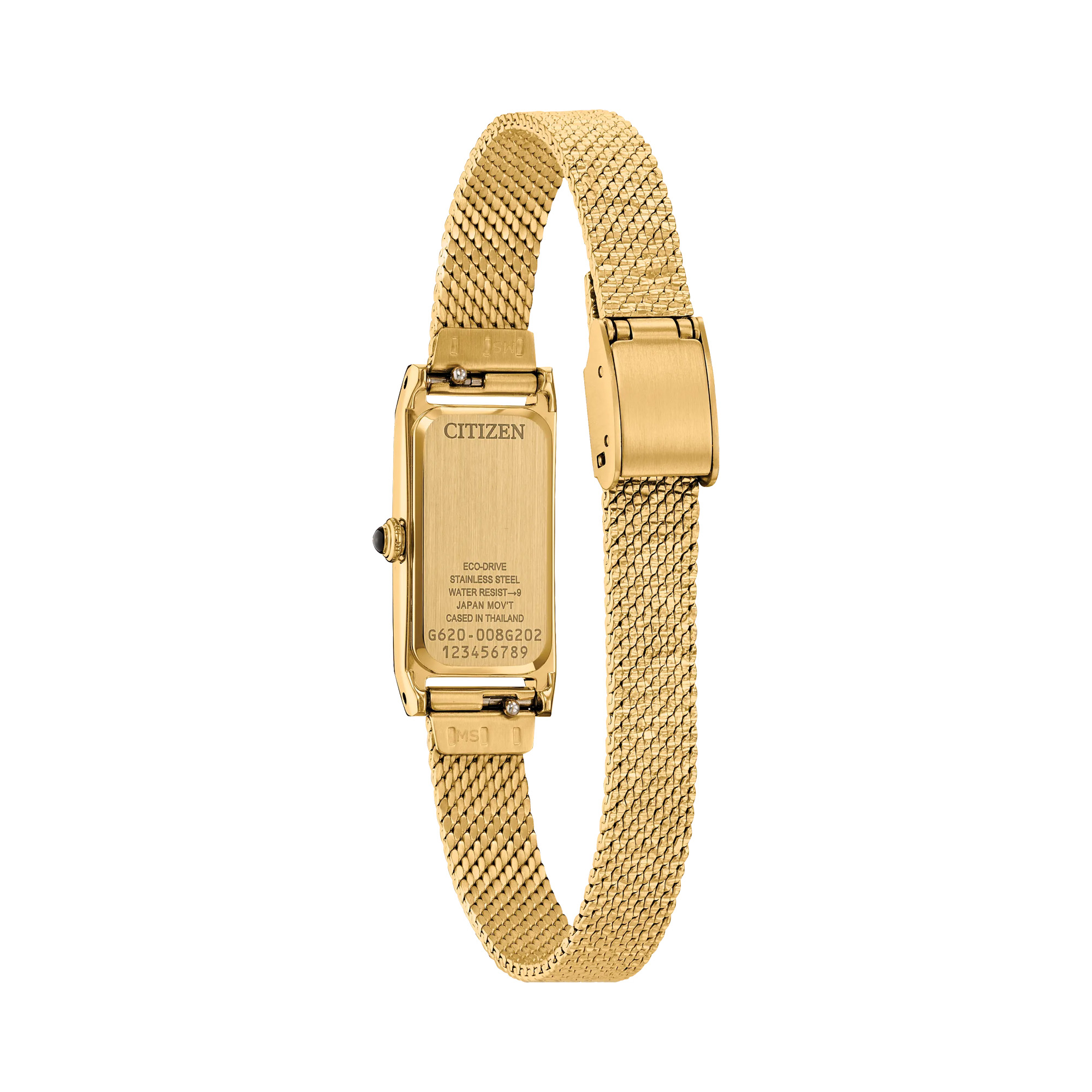 Citizen Fio Eco-Drive Gold-Tone Classic Watch Black Dial Image 3 La Mine d'Or Moncton, NB