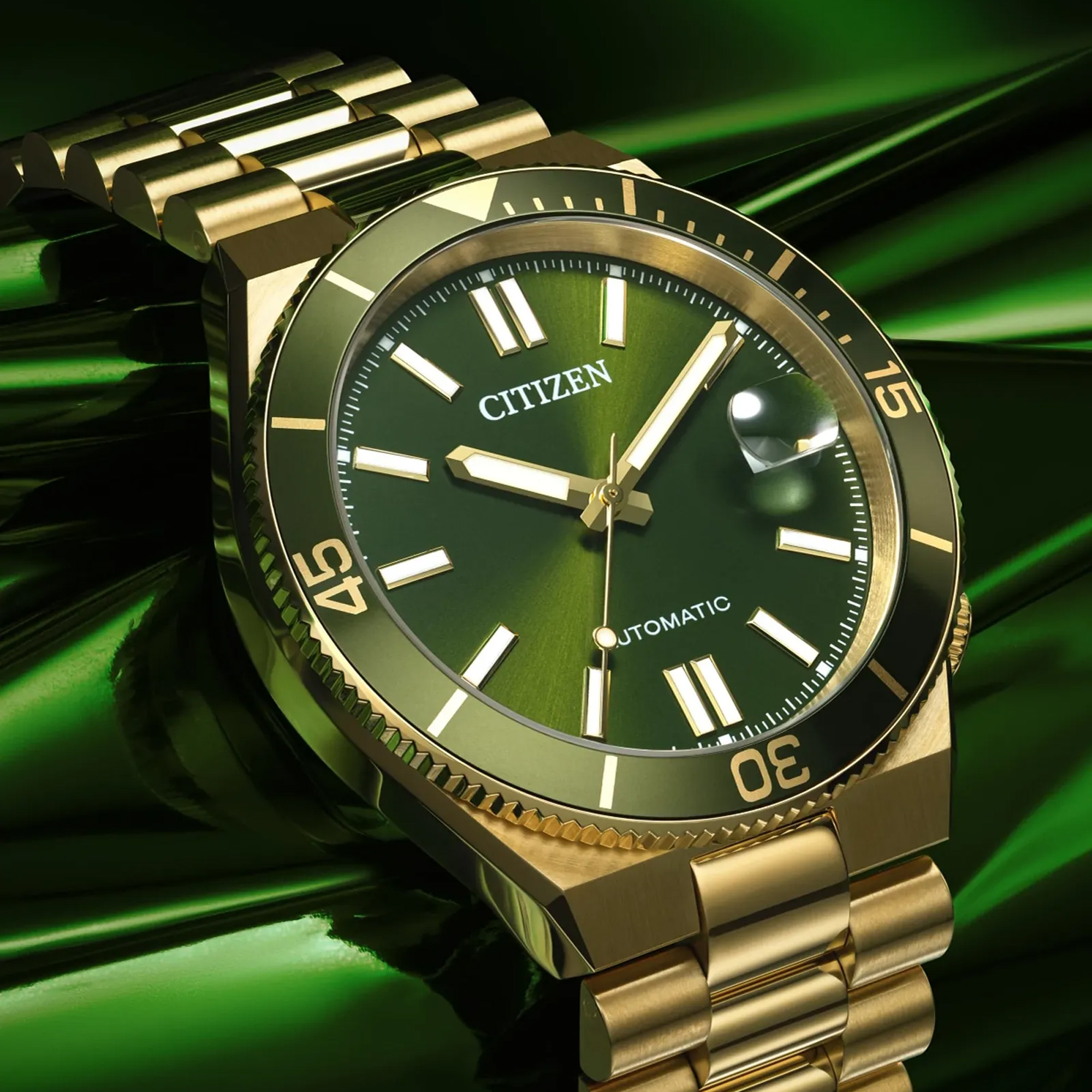 Citizen Tsuyosa Shore Automatic Watch Green Dial Image 4 La Mine d'Or Moncton, NB