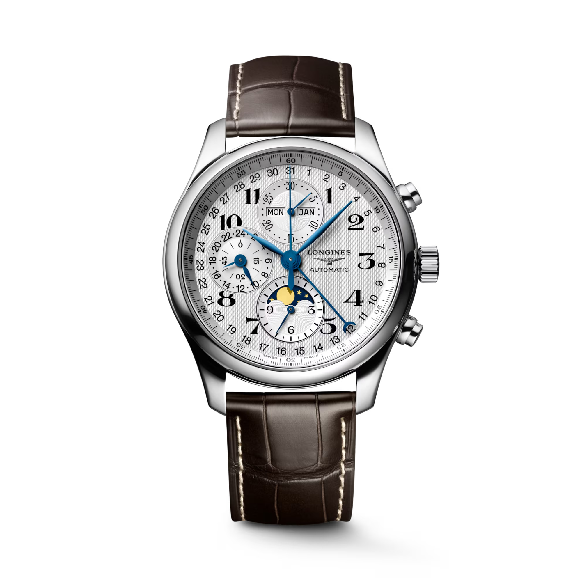 Longines Master Collection Moonphase Cronograph White Dial 42mm La Mine d'Or Moncton, NB