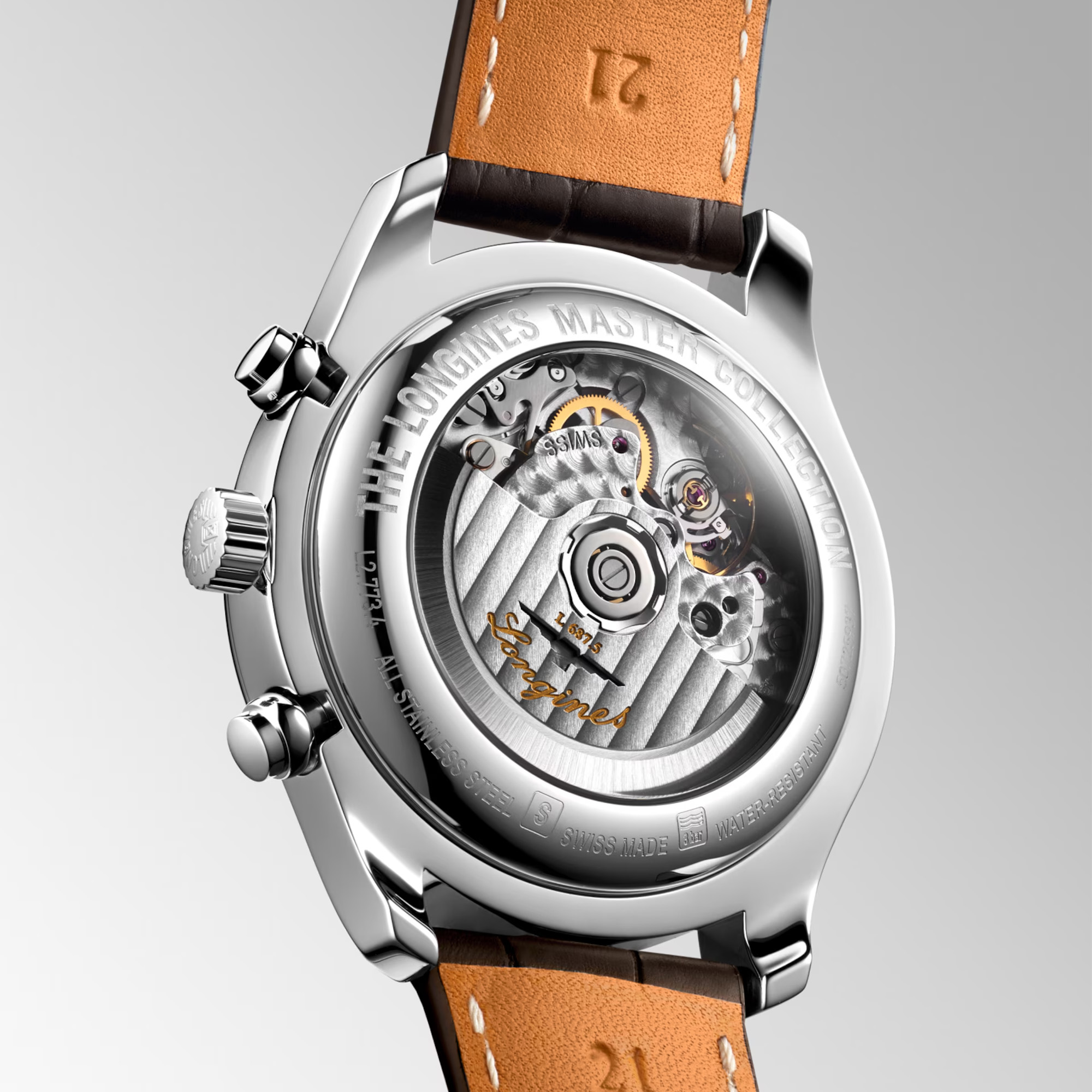 Longines Master Collection Moonphase Cronograph White Dial 42mm Image 5 La Mine d'Or Moncton, NB
