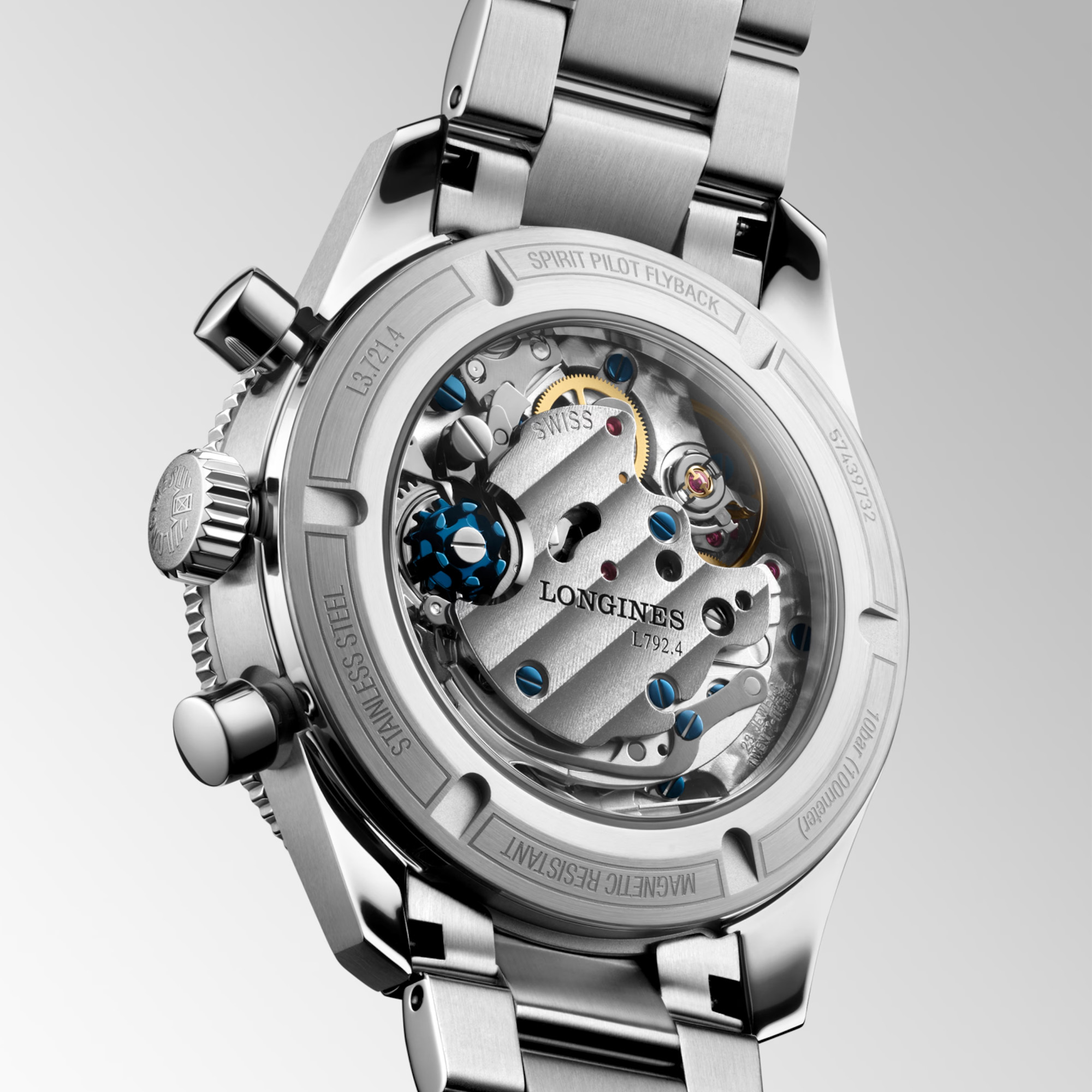 Longines Spirit Pilot Flyback Chronograph Black Dial 39.5mm Image 5 La Mine d'Or Moncton, NB