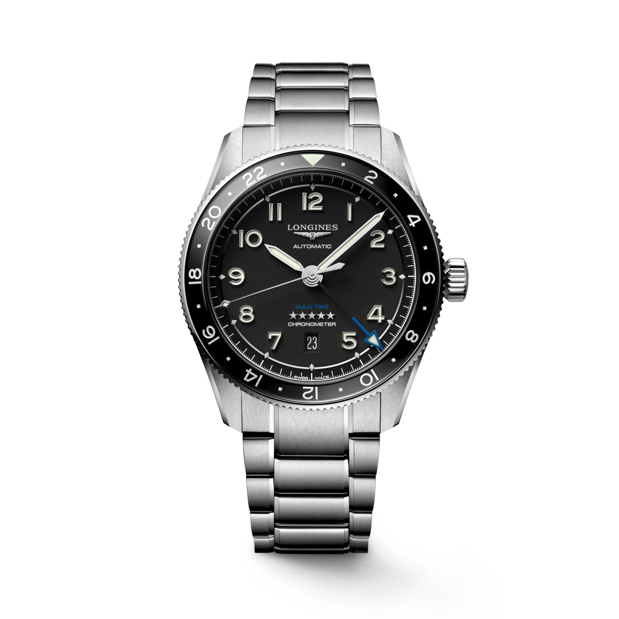 Longines Spirit ZULU Time Automatic Black Dial 42mm La Mine d'Or Moncton, NB
