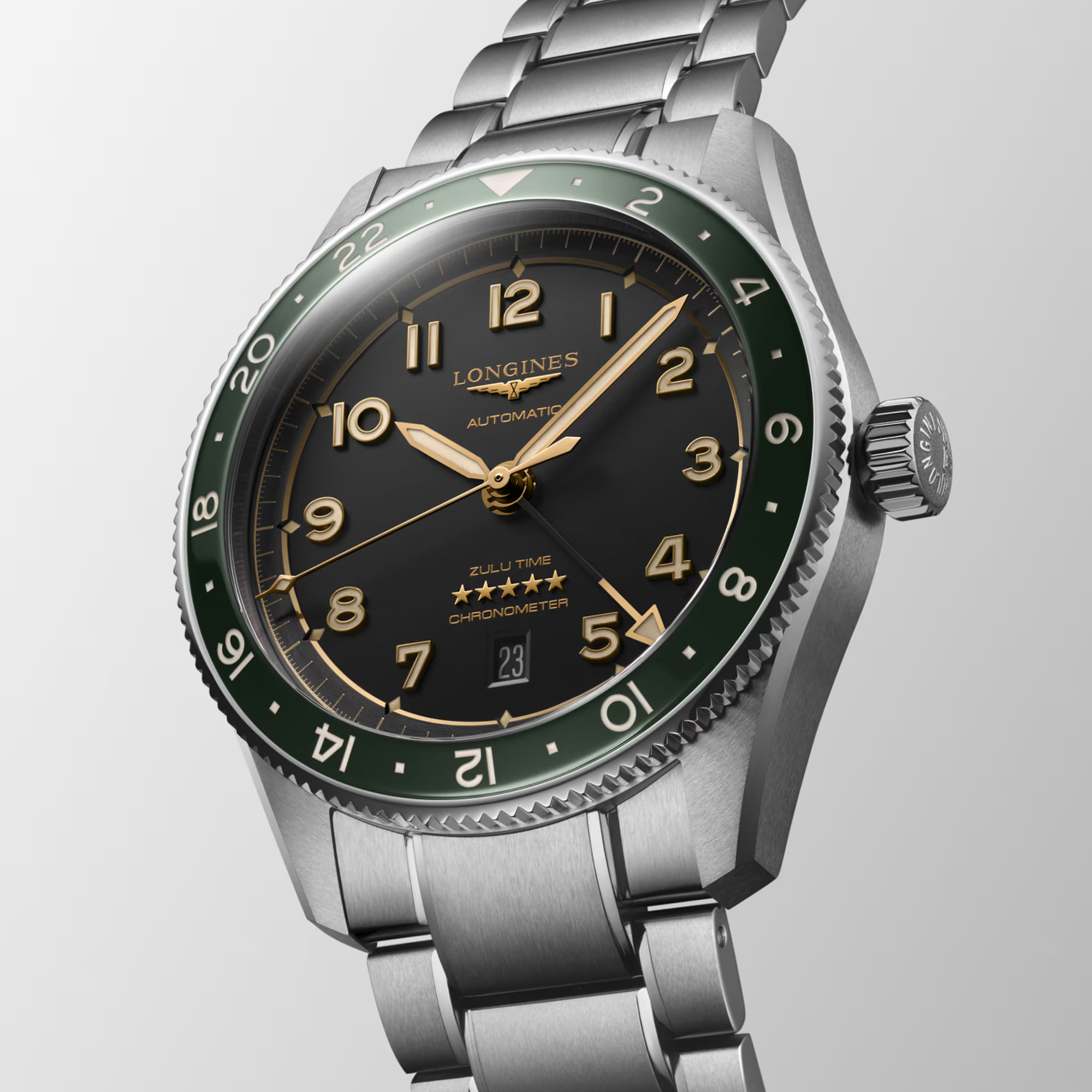 Longines Spirit ZULU Time Automatic Anthracite Dial 42mm Image 4 La Mine d'Or Moncton, NB