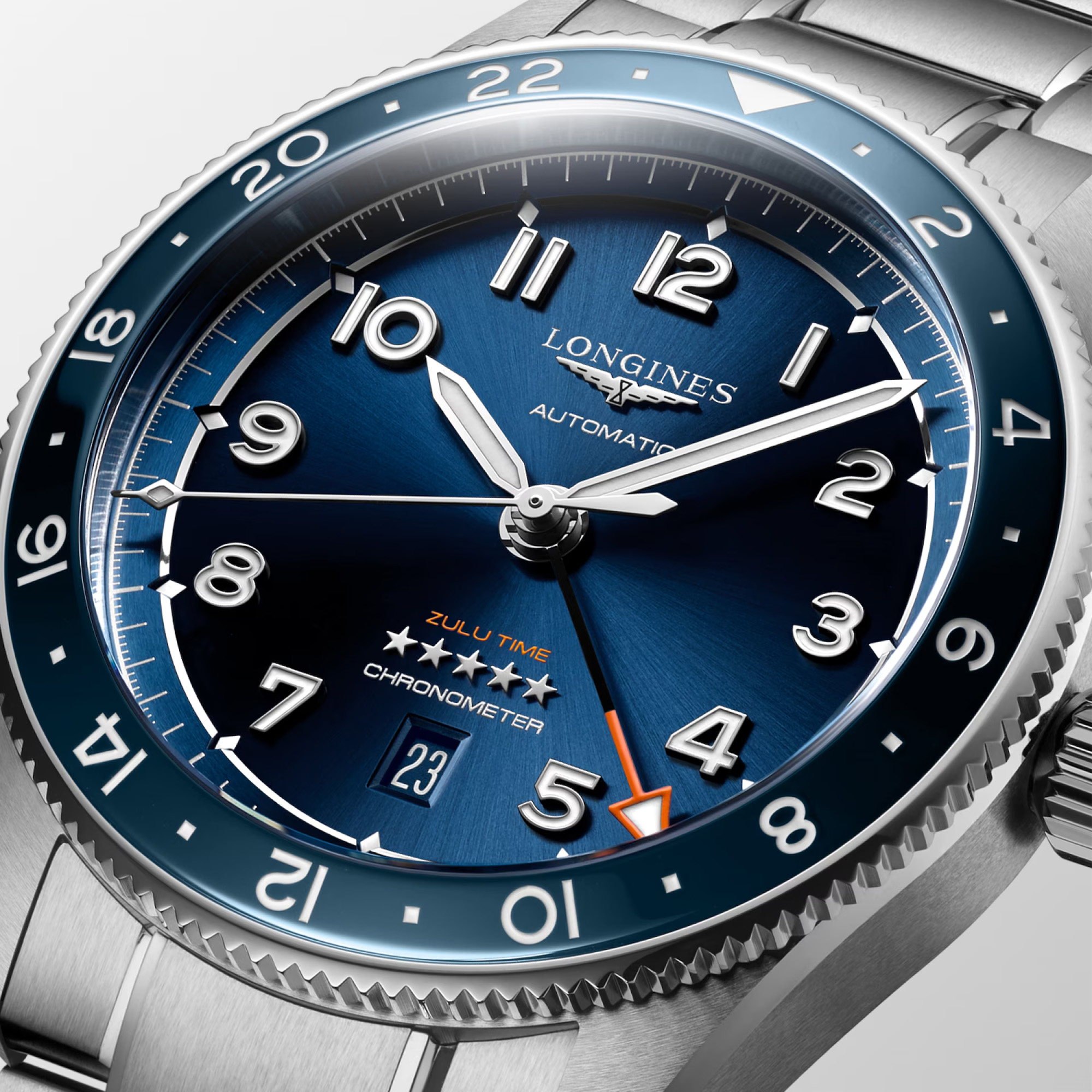 Longines Spirit ZULU Time Automatic Blue Dial 42mm Image 2 La Mine d'Or Moncton, NB