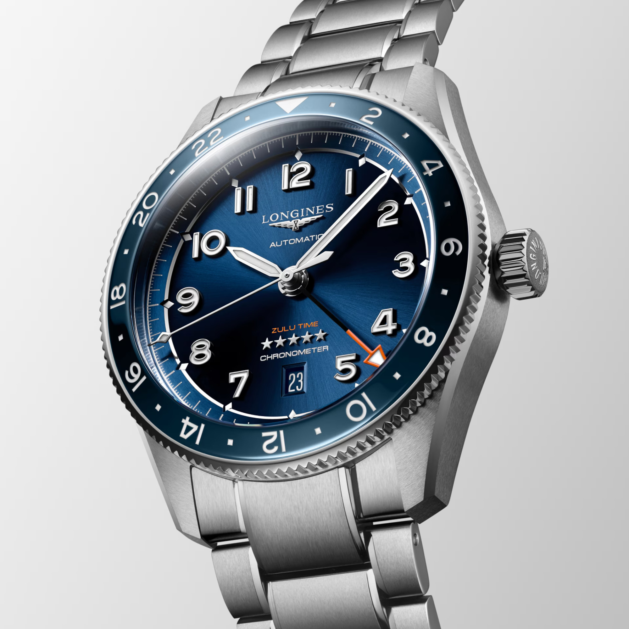 Longines Spirit ZULU Time Automatic Blue Dial 42mm Image 4 La Mine d'Or Moncton, NB