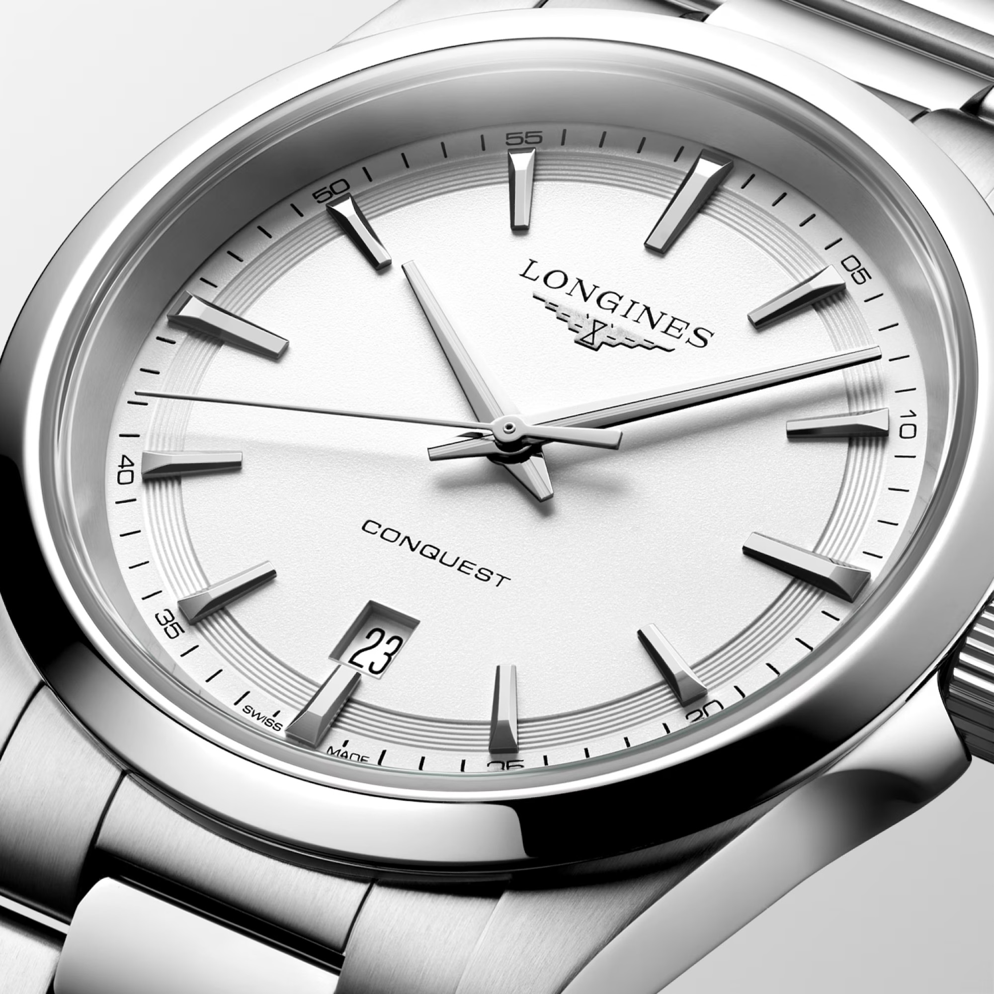 Longines Conquest Quartz Watch White Dial 41mm Image 2 La Mine d'Or Moncton, NB