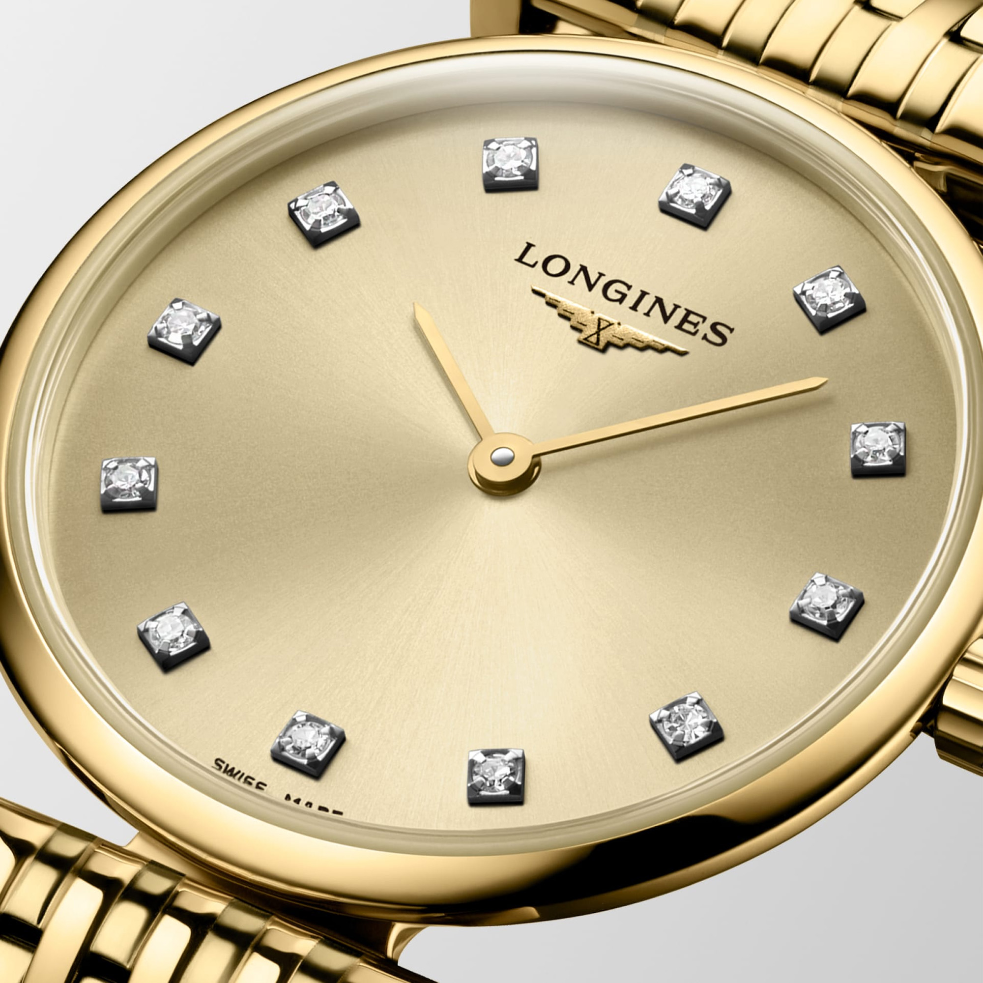 Longines La Grande Classique Quartz Diamond Gilt Dial 24mm Image 2 La Mine d'Or Moncton, NB