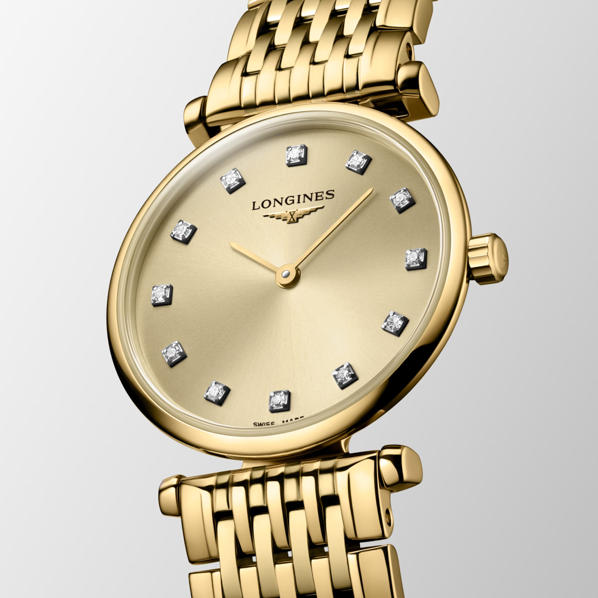 Longines La Grande Classique Quartz Diamond Gilt Dial 24mm Image 4 La Mine d'Or Moncton, NB