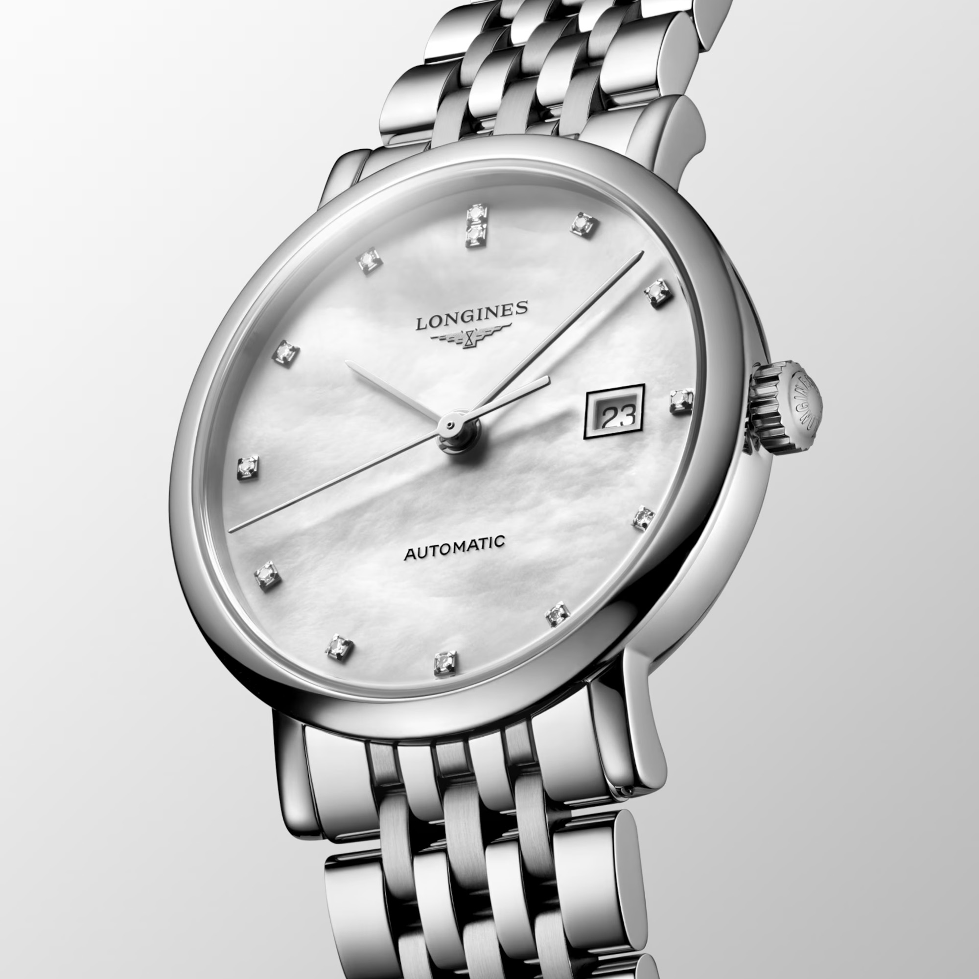Longines Elegant Collection Quartz Diamond MOP Dial 29mm Image 4 La Mine d'Or Moncton, NB
