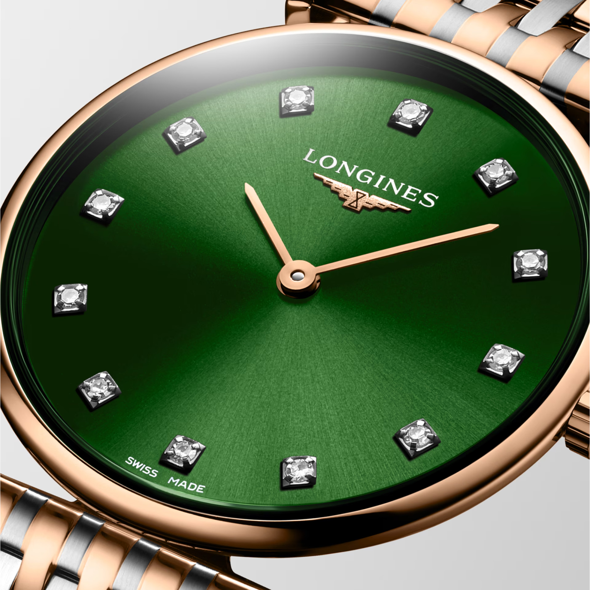 Longines La Grande Classique Quartz Diamond Set Green Dial 29mm Image 2 La Mine d'Or Moncton, NB