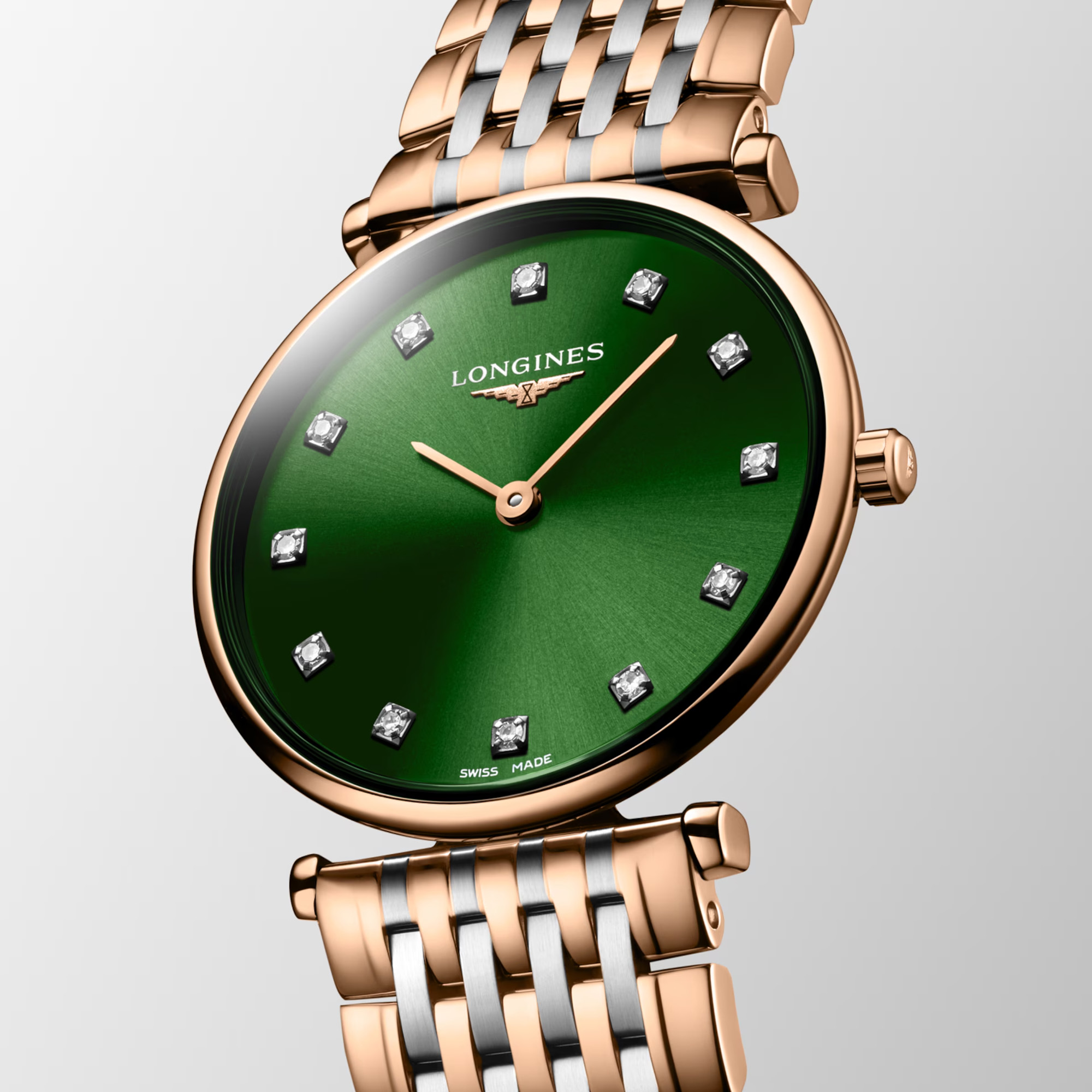 Longines La Grande Classique Quartz Diamond Set Green Dial 29mm Image 4 La Mine d'Or Moncton, NB