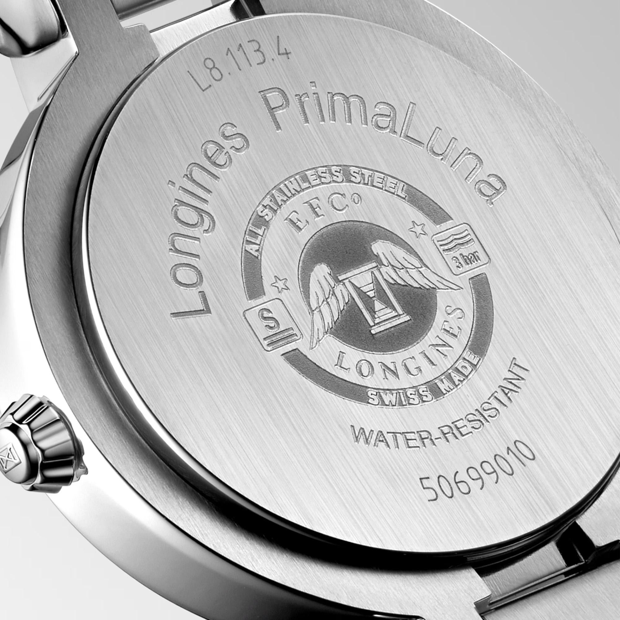 Longines PrimaLuna Automatic Diamond Set Pink Dial 30mm Image 3 La Mine d'Or Moncton, NB