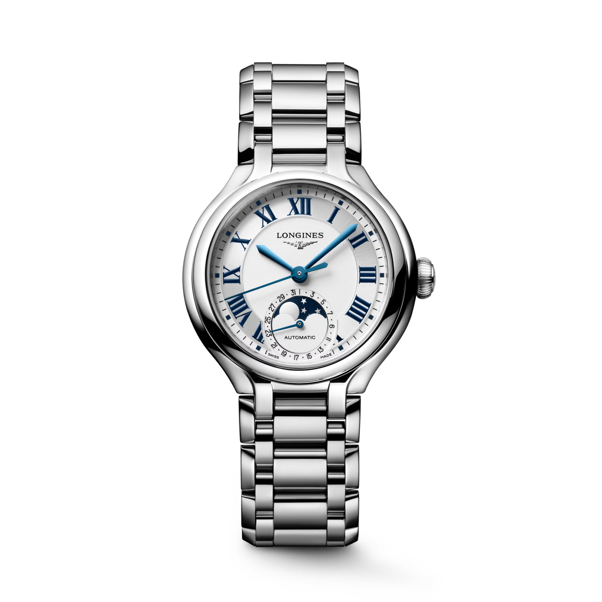 Longines PrimaLuna Moonphase Automatic Ivory Dial 34mm La Mine d'Or Moncton, NB