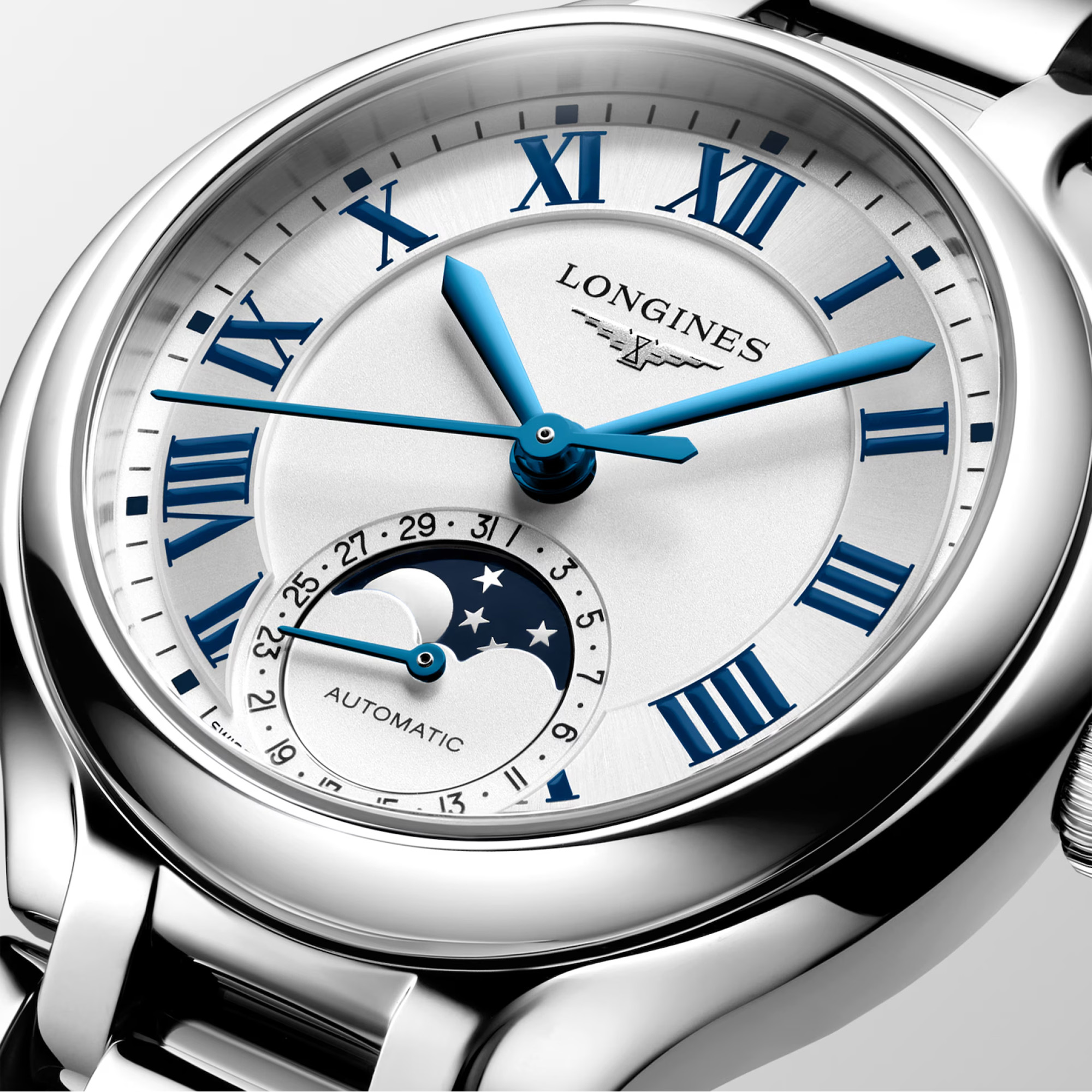 Longines PrimaLuna Moonphase Automatic Ivory Dial 34mm Image 2 La Mine d'Or Moncton, NB