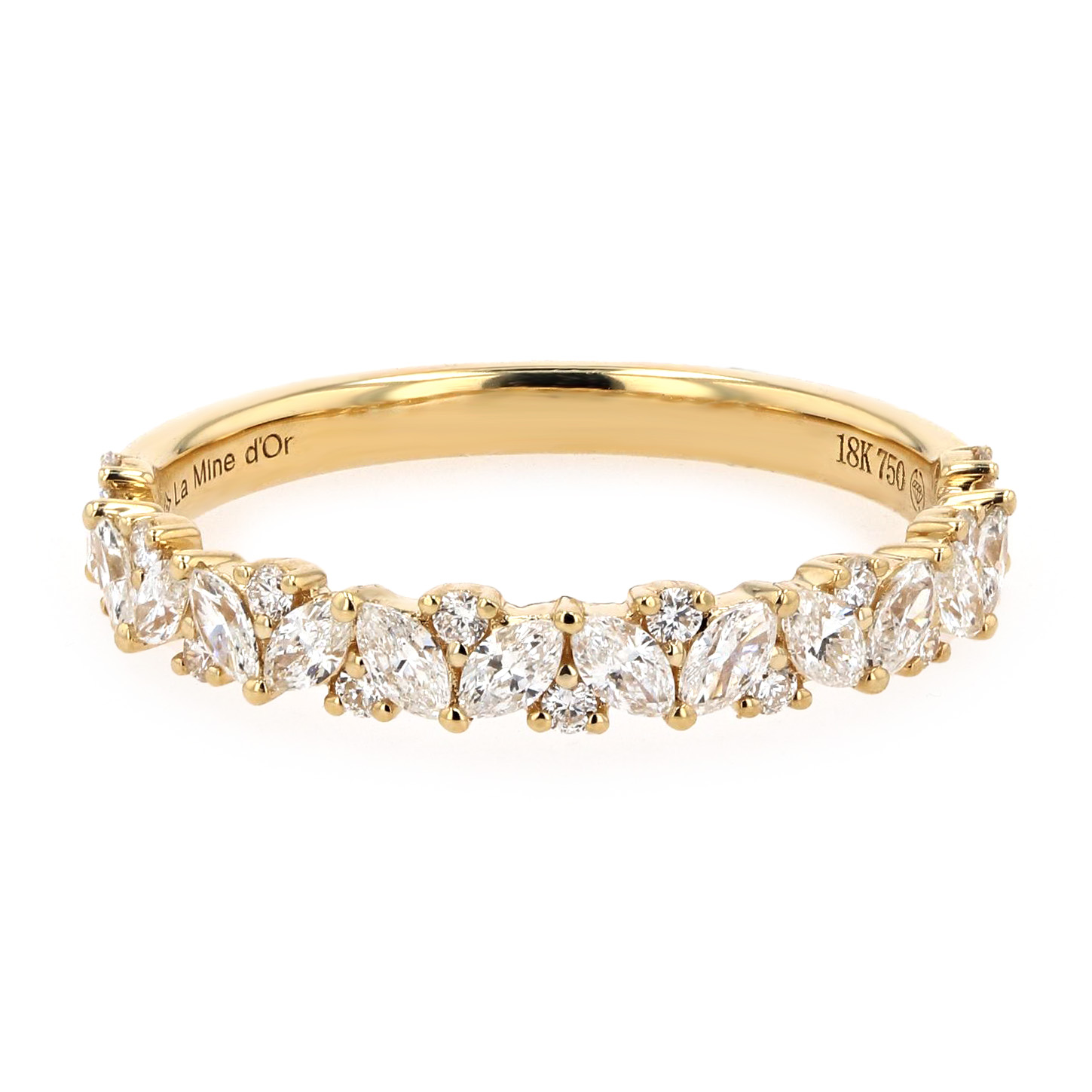 0.60tw Together Diamond Cluster Wedding Band La Mine d'Or Moncton, NB