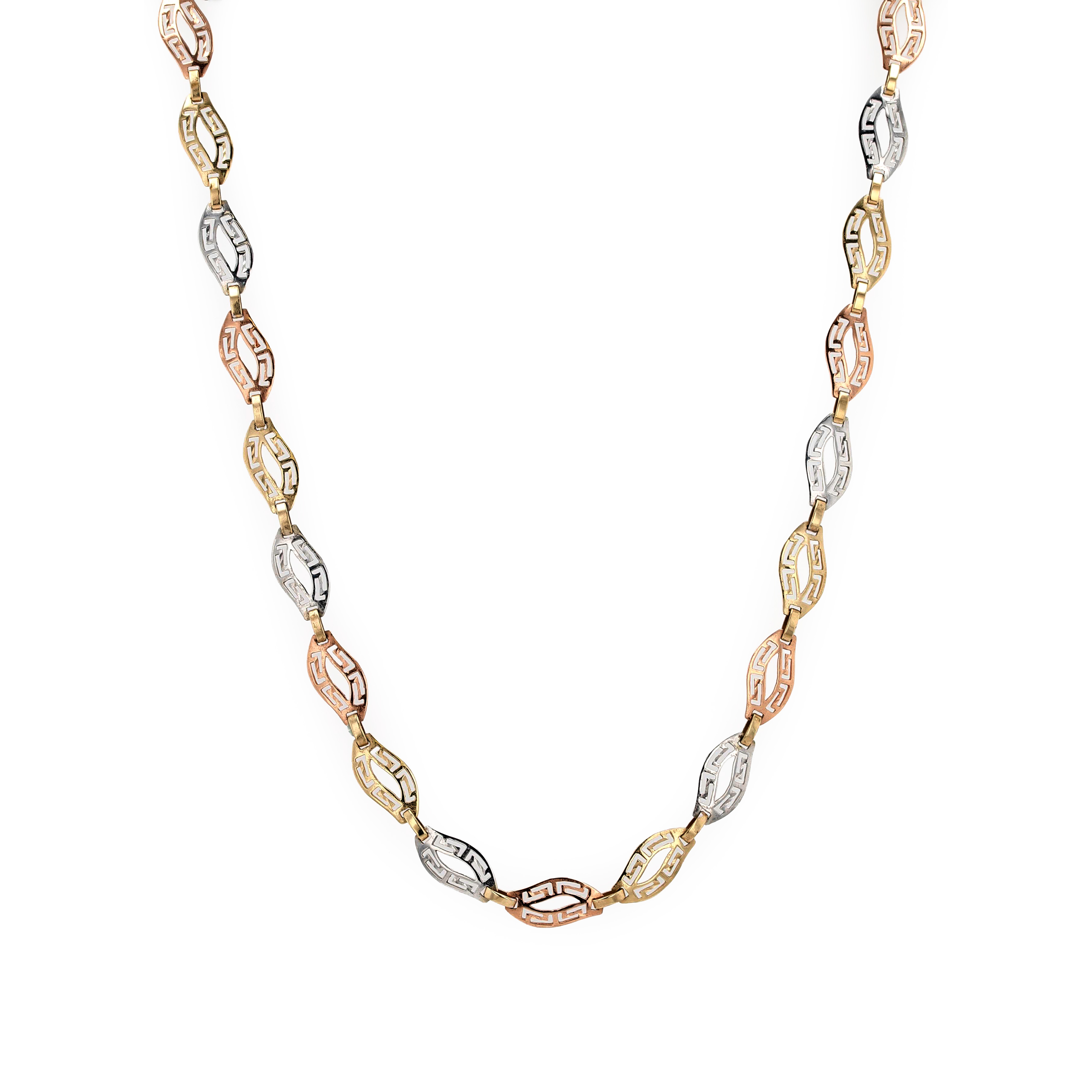 Estate 10kt Tri-Color Fancy Link Chain 17" La Mine d'Or Moncton, NB