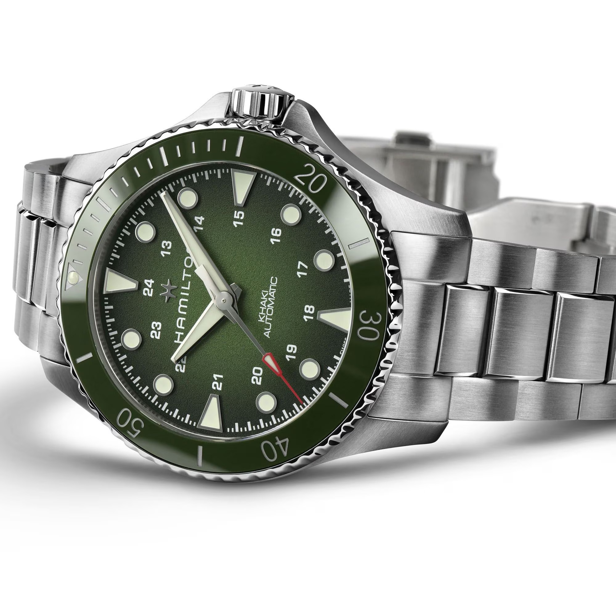 Hamilton Khaki Navy Scuba Automatic Watch Green Dial 43mm Image 3 La Mine d'Or Moncton, NB