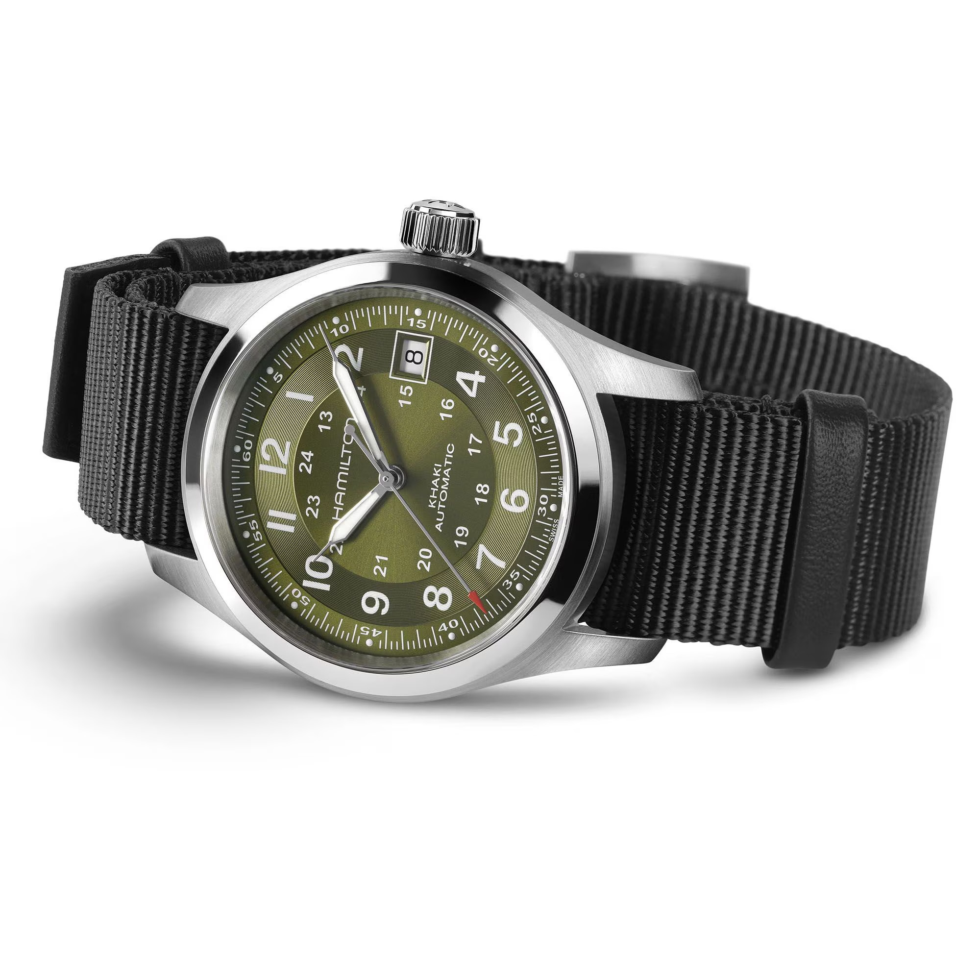 Hamilton Khaki Field Automatic Watch Green Dial 38mm Image 3 La Mine d'Or Moncton, NB