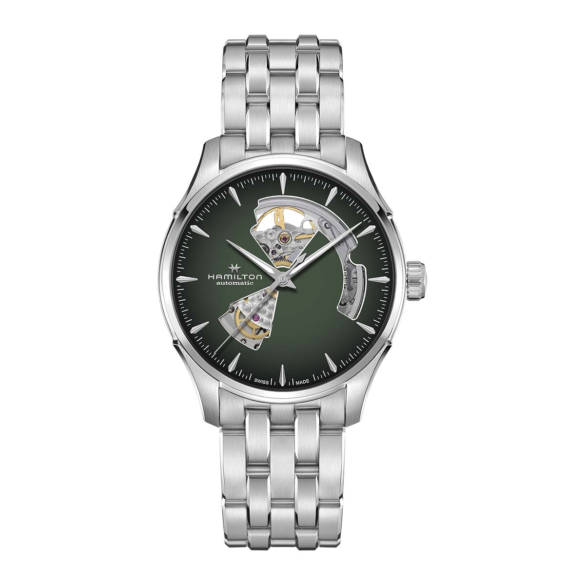 Hamilton Jazzmaster Open Heart Auto Smoked Green Dial 40mm La Mine d'Or Moncton, NB