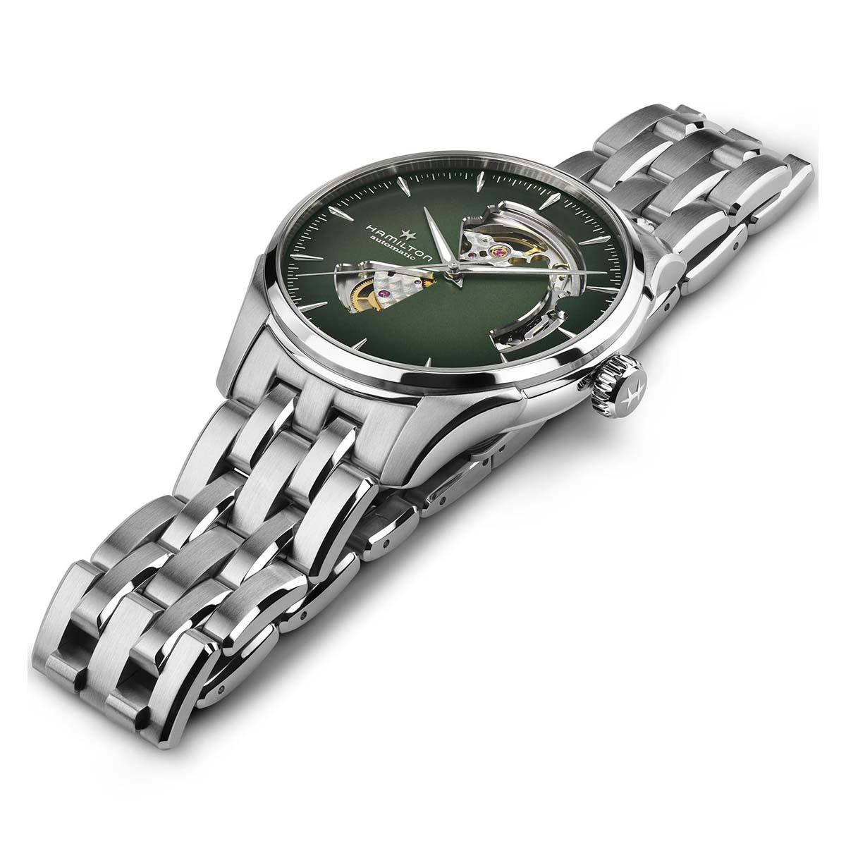 Hamilton Jazzmaster Open Heart Auto Smoked Green Dial 40mm Image 2 La Mine d'Or Moncton, NB