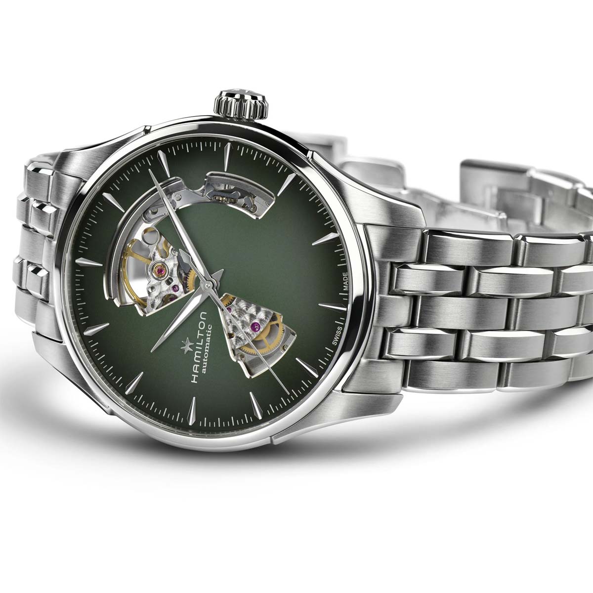 Hamilton Jazzmaster Open Heart Auto Smoked Green Dial 40mm Image 3 La Mine d'Or Moncton, NB