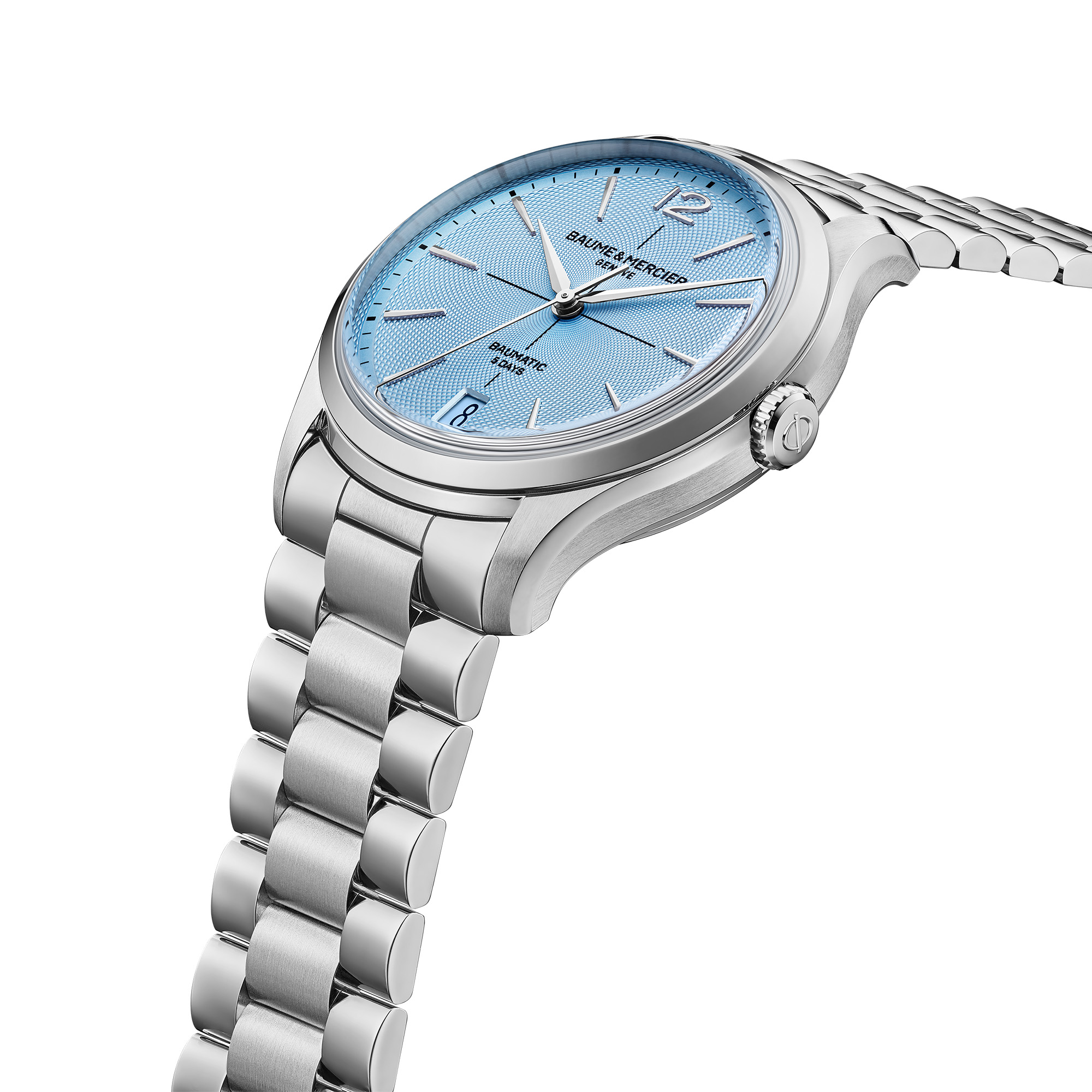 Baume & Mercier Clifton Automatic Watch Glacier Blue Dial 39mm Image 3 La Mine d'Or Moncton, NB
