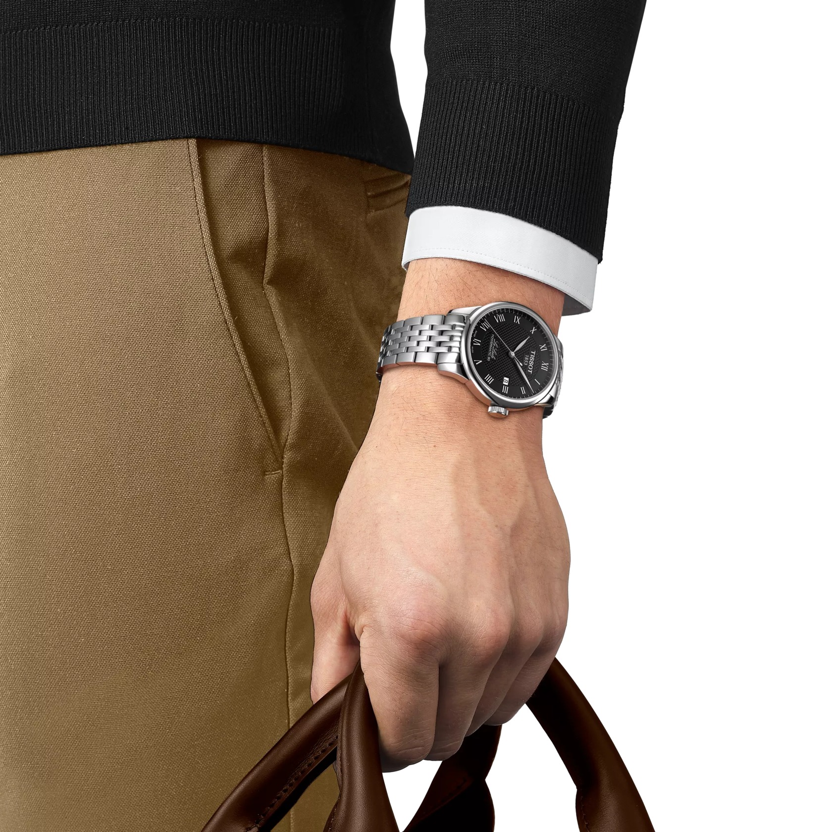 Tissot Le Locle Automatic Watch Black Dial 39mm Image 5 La Mine d'Or Moncton, NB