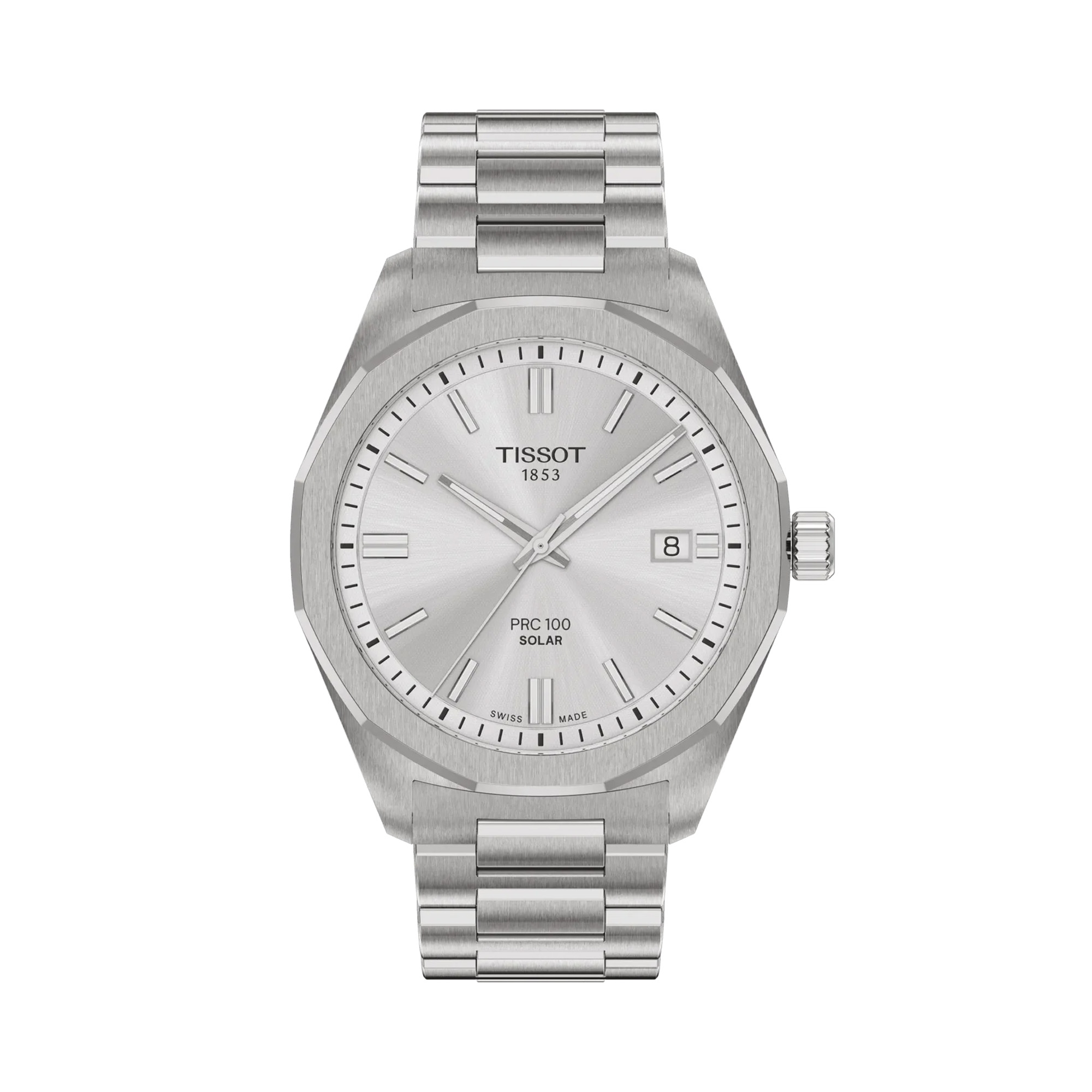 Tissot PRC 100 Solar Quartz Watch Silver Dial 39mm La Mine d'Or Moncton, NB