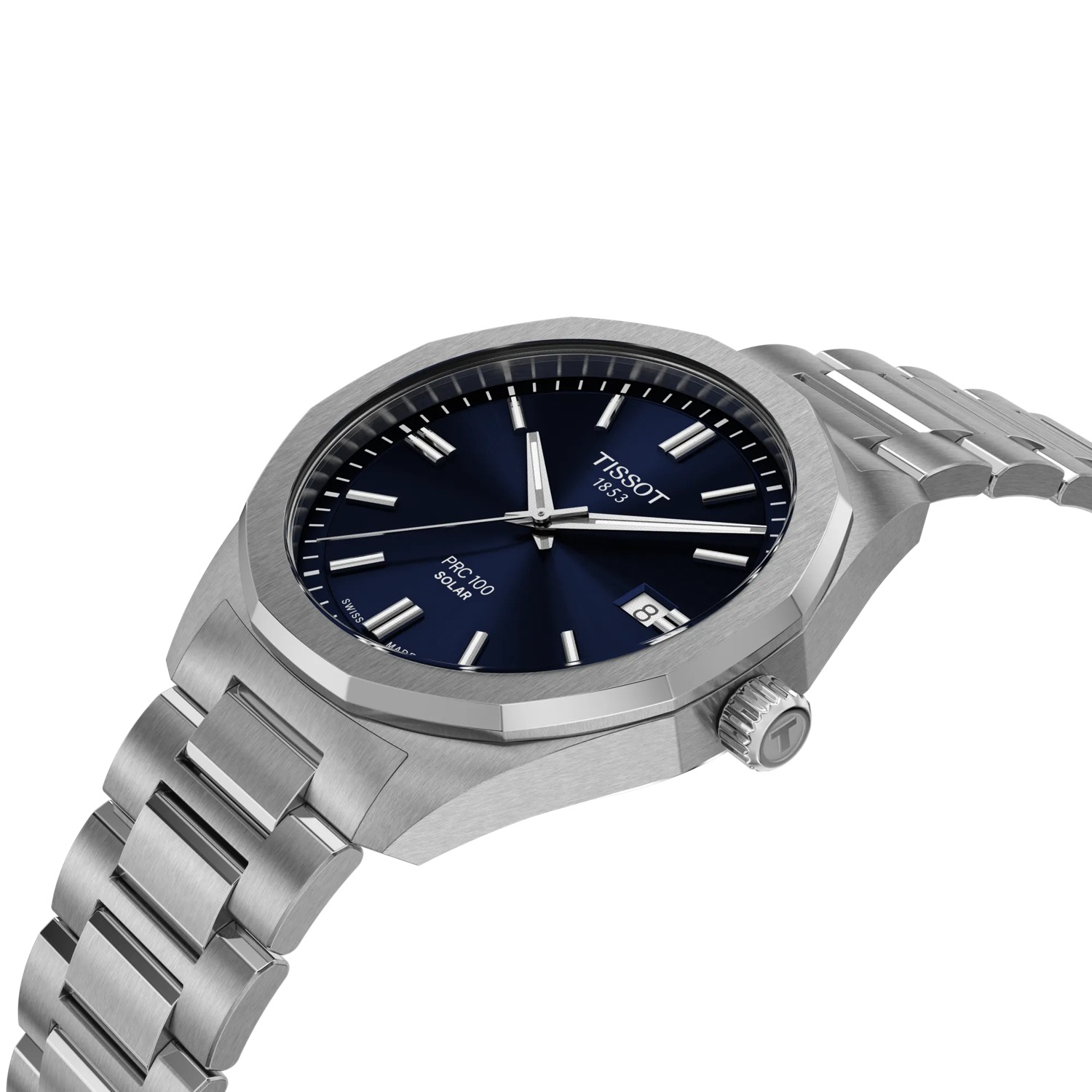 Tissot PRC 100 Solar Quartz Watch Blue Dial 39mm Image 5 La Mine d'Or Moncton, NB