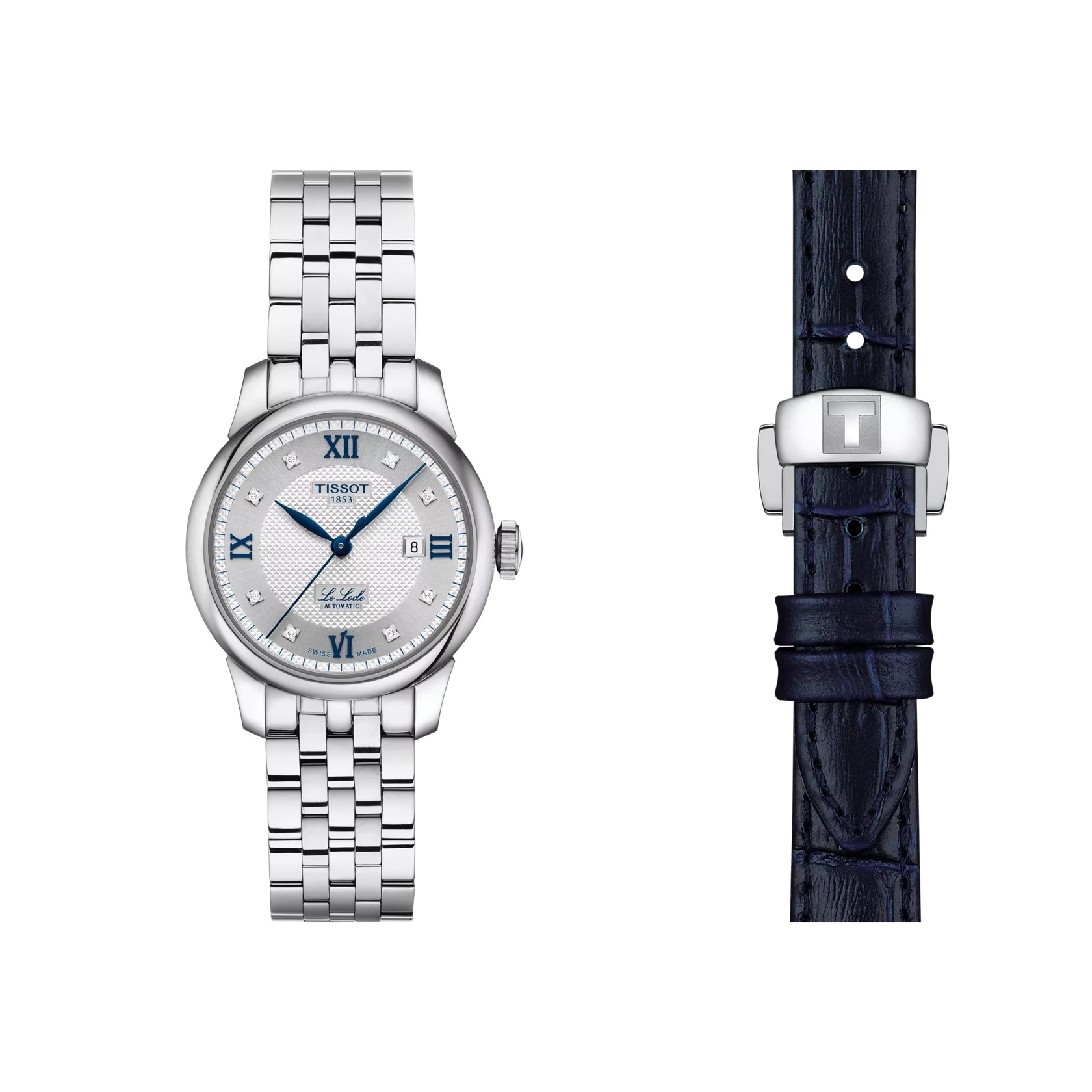 Tissot LeLocle 20th Anniversary Automatic Watch Diamond-Set Silver Dial Image 2 La Mine d'Or Moncton, NB