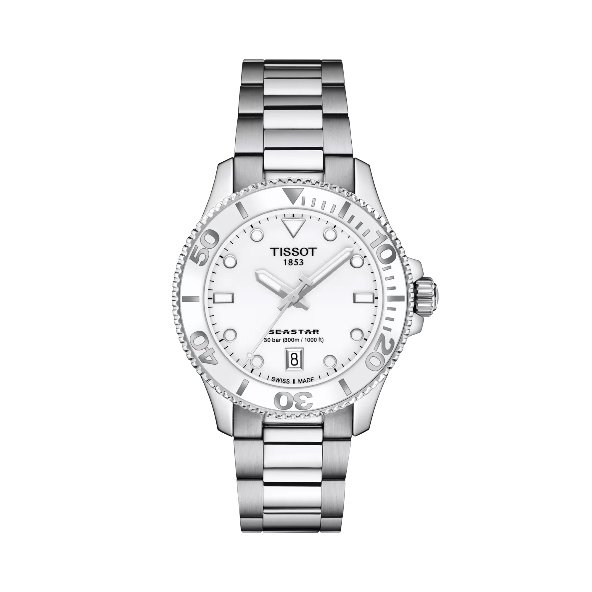 Tissot Seastar 1000 Quartz Watch White Dial 36mm La Mine d'Or Moncton, NB